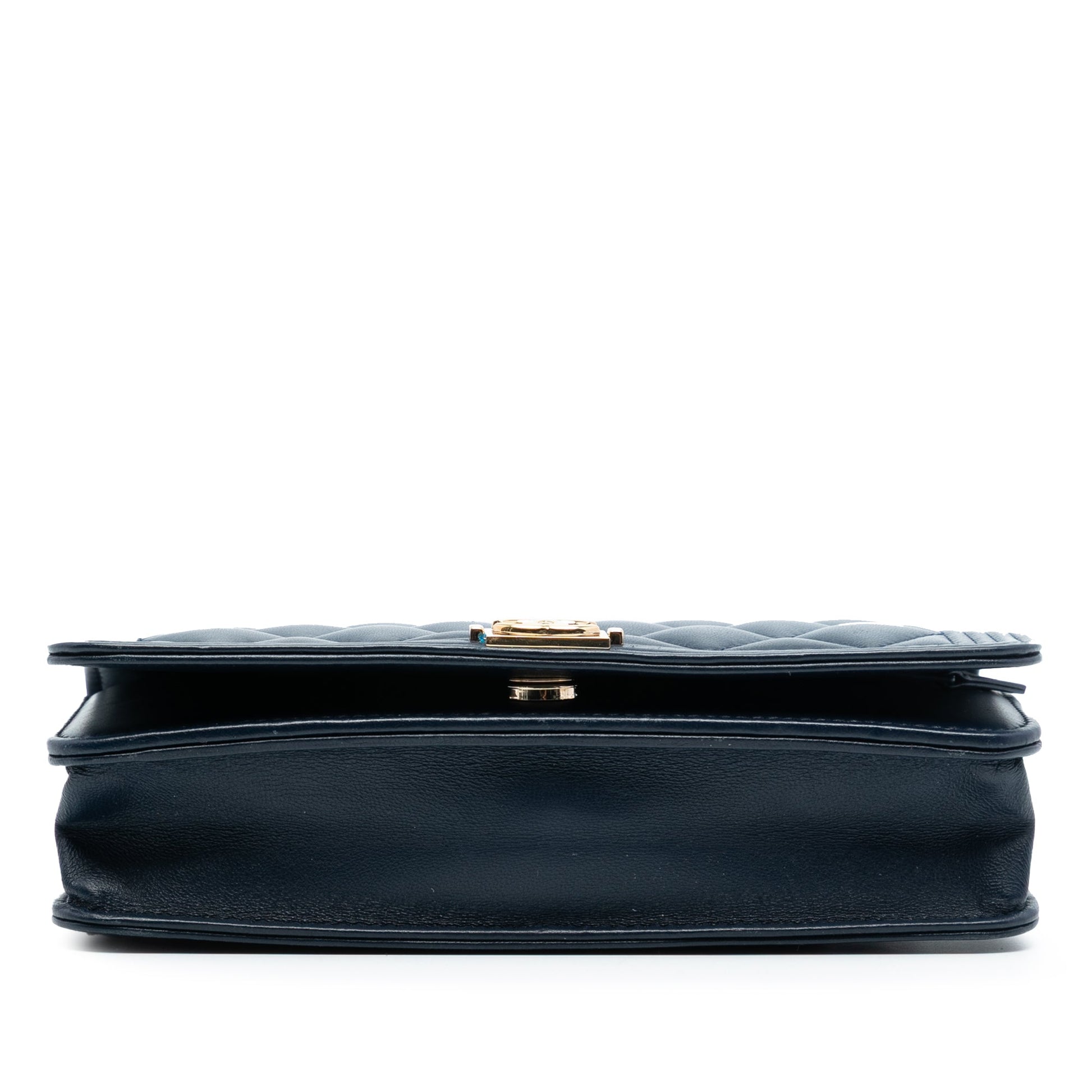 Chanel Quilted Lambskin Boy Wallet On Chain