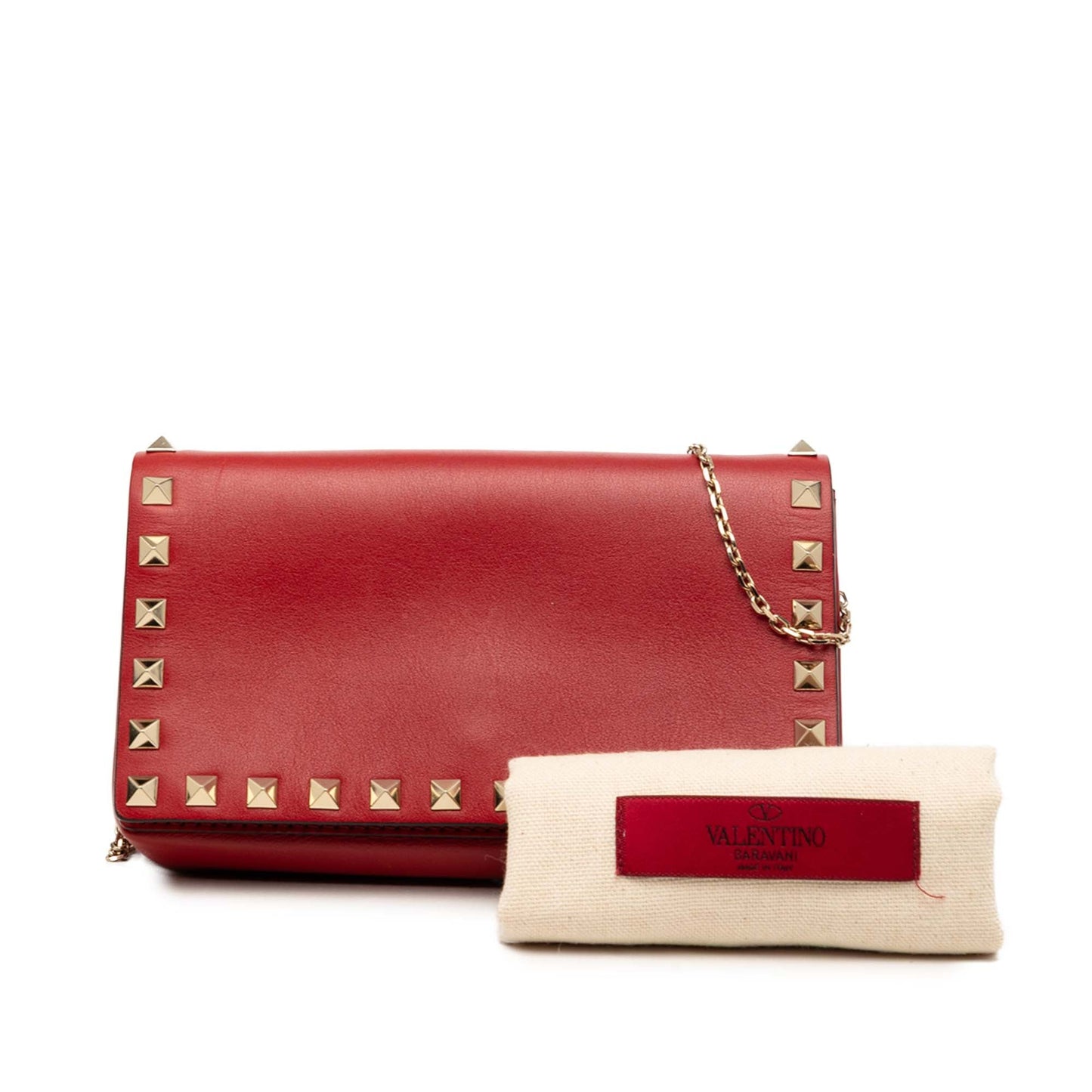 Valentino Leather Rockstud Chain Flap Crossbody