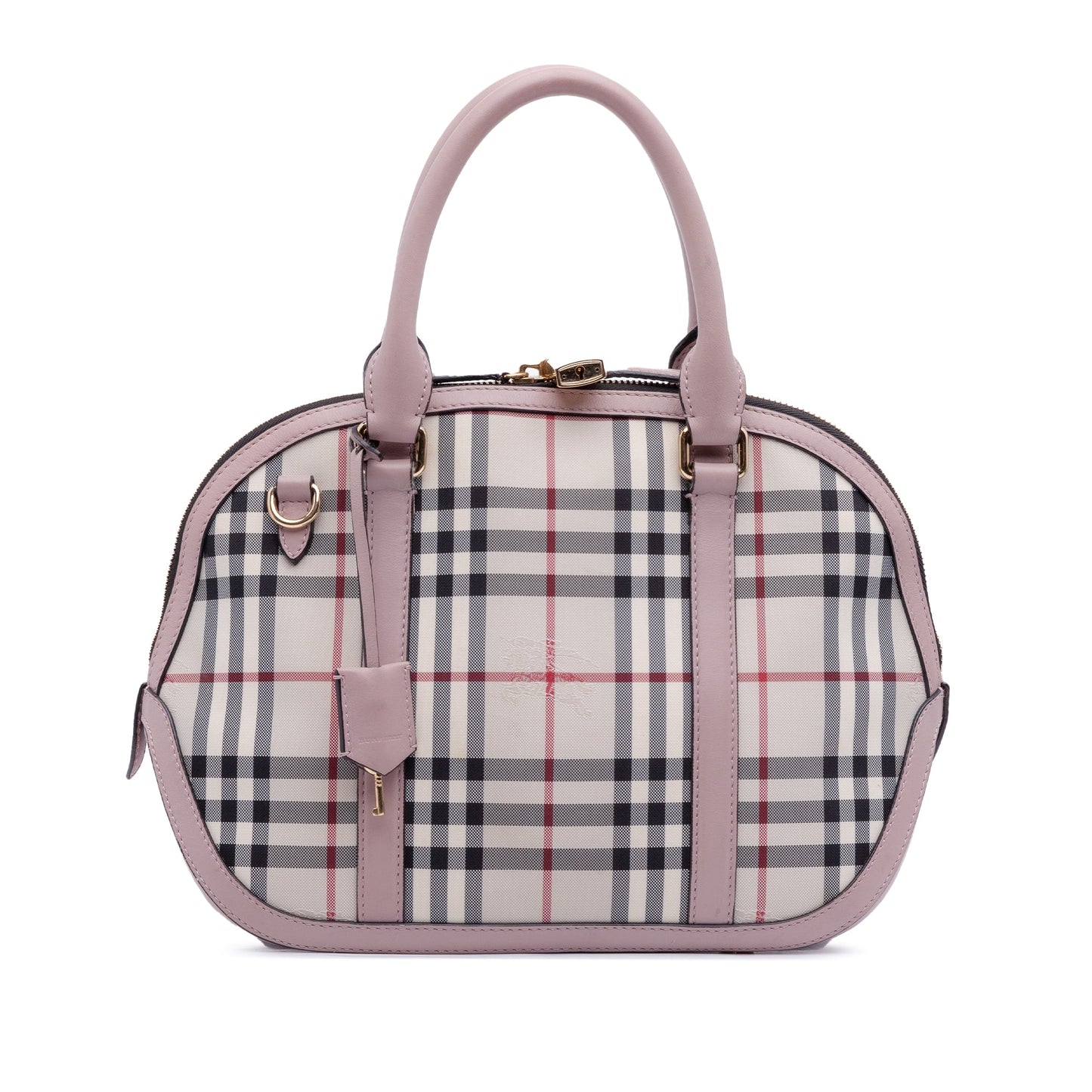 Burberry Small Haymarket Check Coated Canvas Orchard Bowling Bag