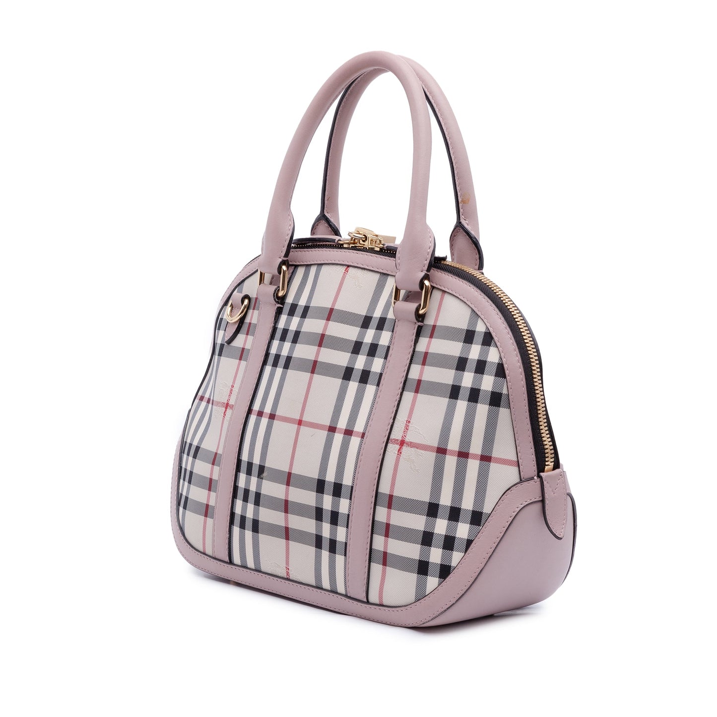 Burberry Small Haymarket Check Coated Canvas Orchard Bowling Bag