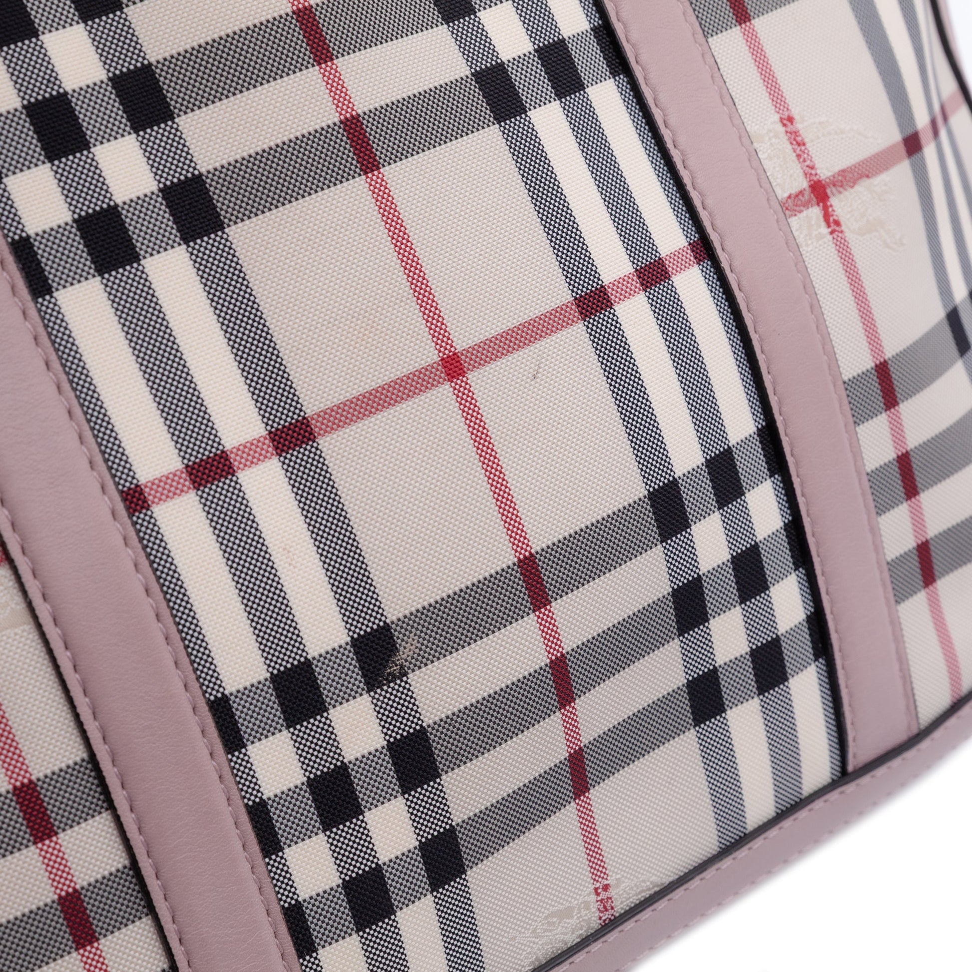 Burberry Small Haymarket Check Coated Canvas Orchard Bowling Bag
