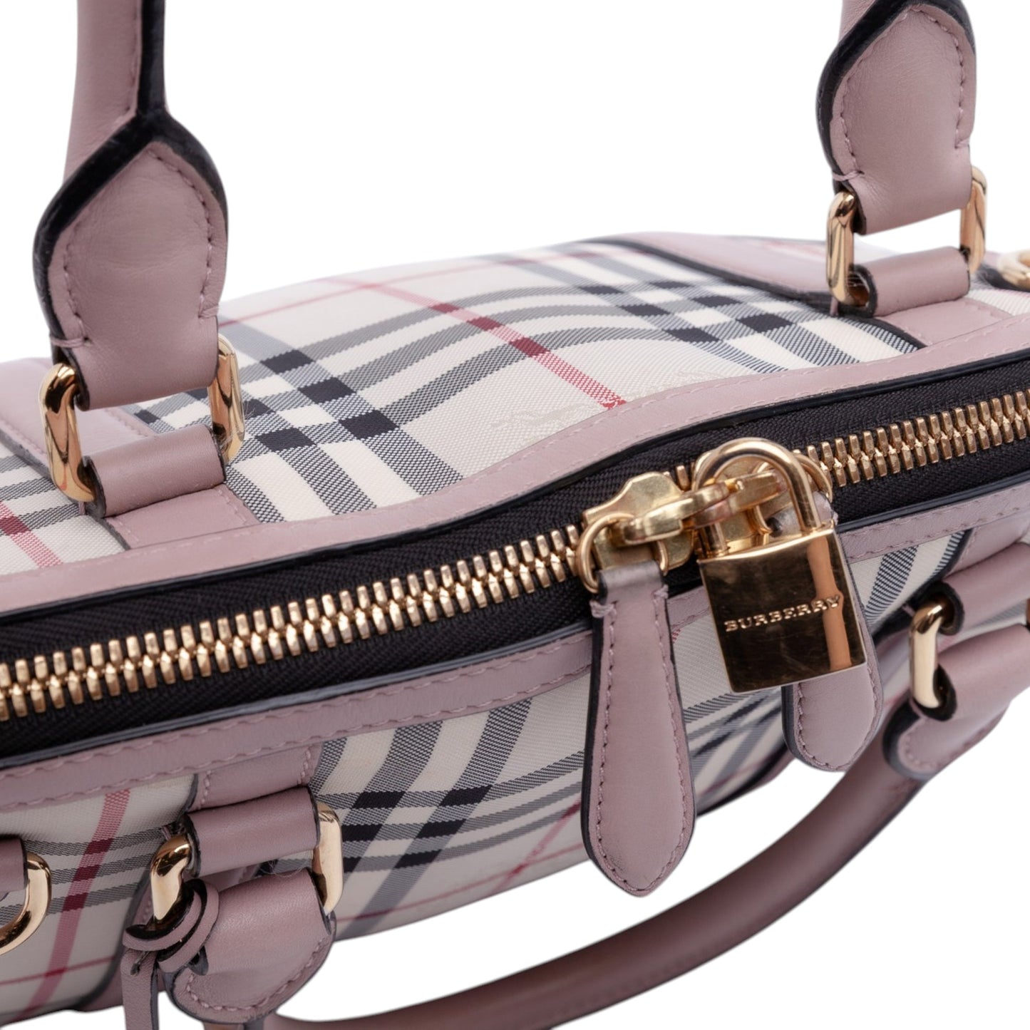 Burberry Small Haymarket Check Coated Canvas Orchard Bowling Bag