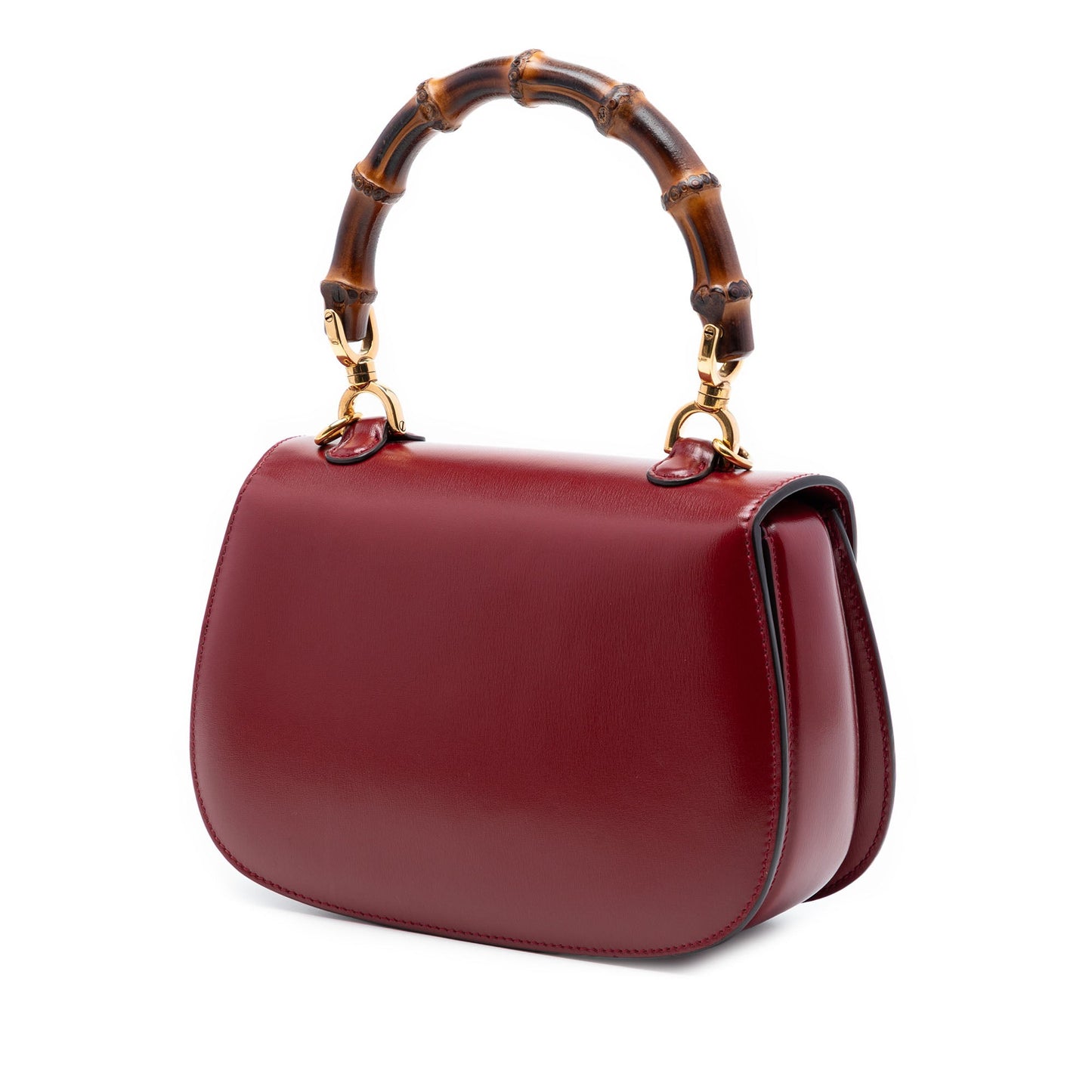 Gucci Small Calfskin 1947 Bamboo Top Handle Bag