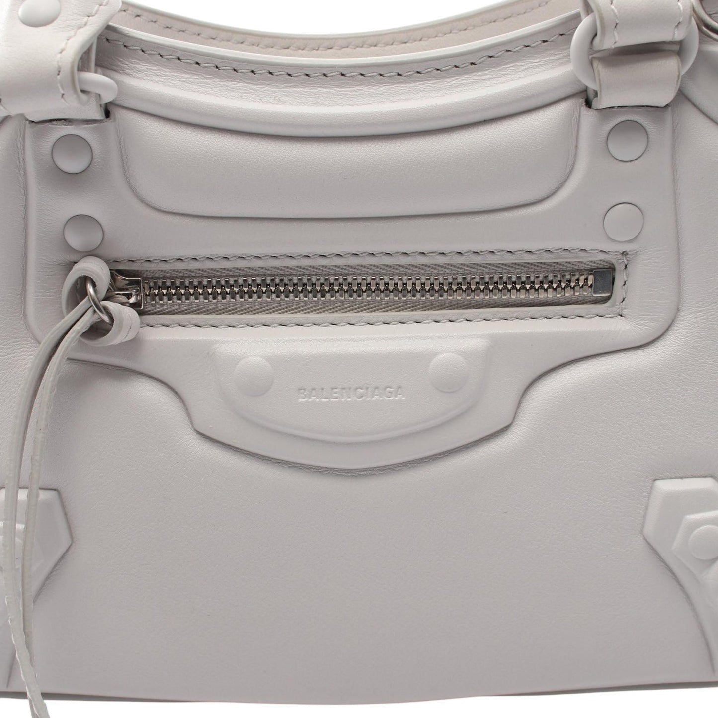 Balenciaga Mini Calfskin Motocross Neo Classic City Satchel
