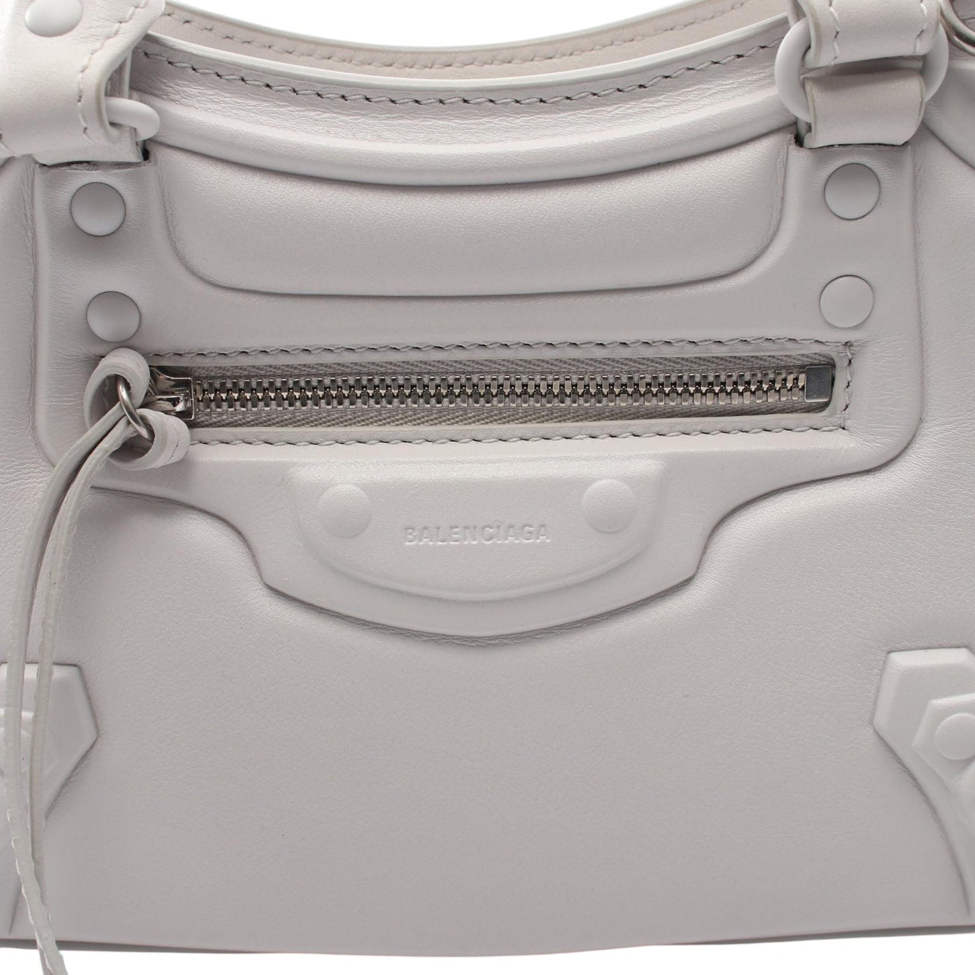 Balenciaga Mini Calfskin Motocross Neo Classic City Satchel