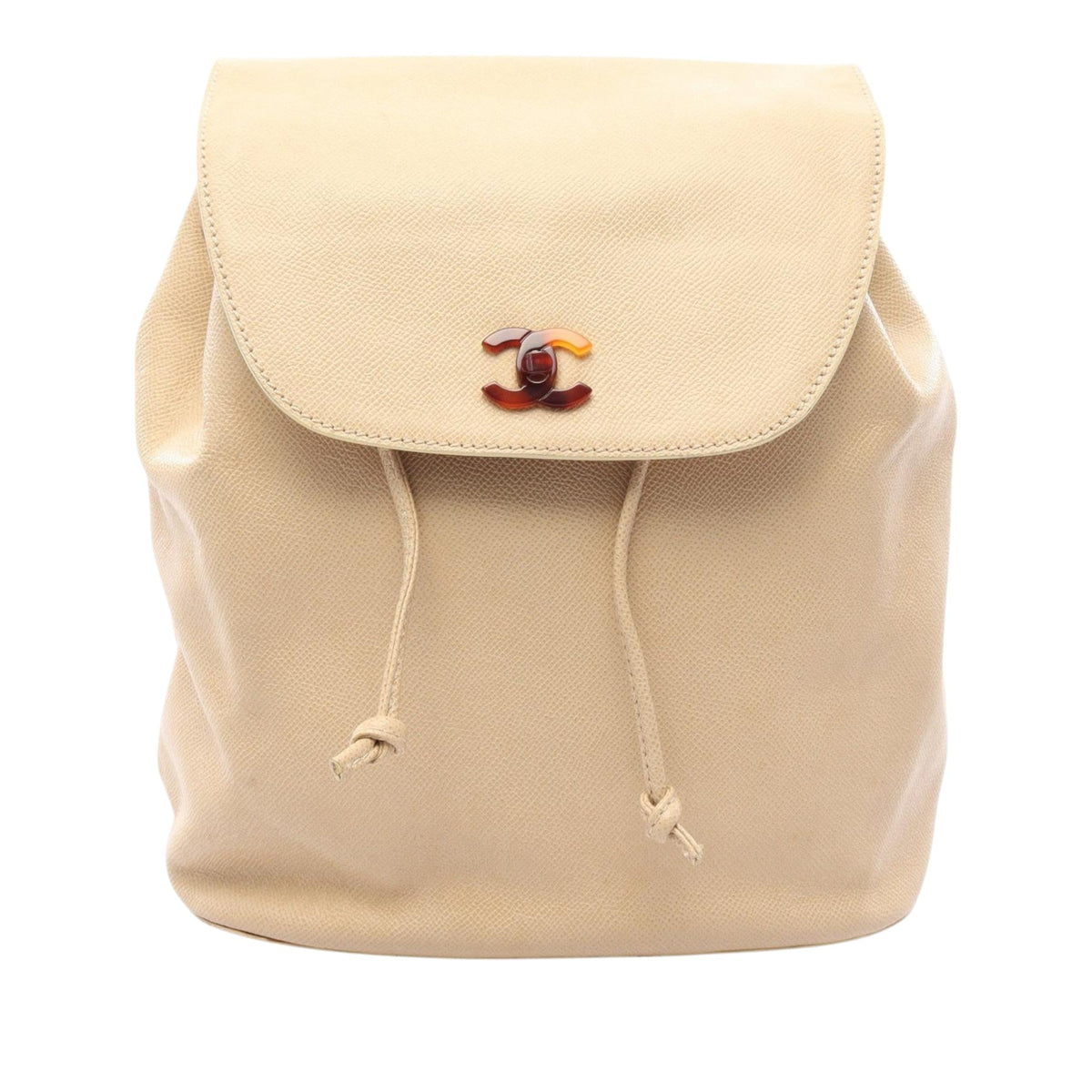 Chanel CC Grained Calfskin Backpack