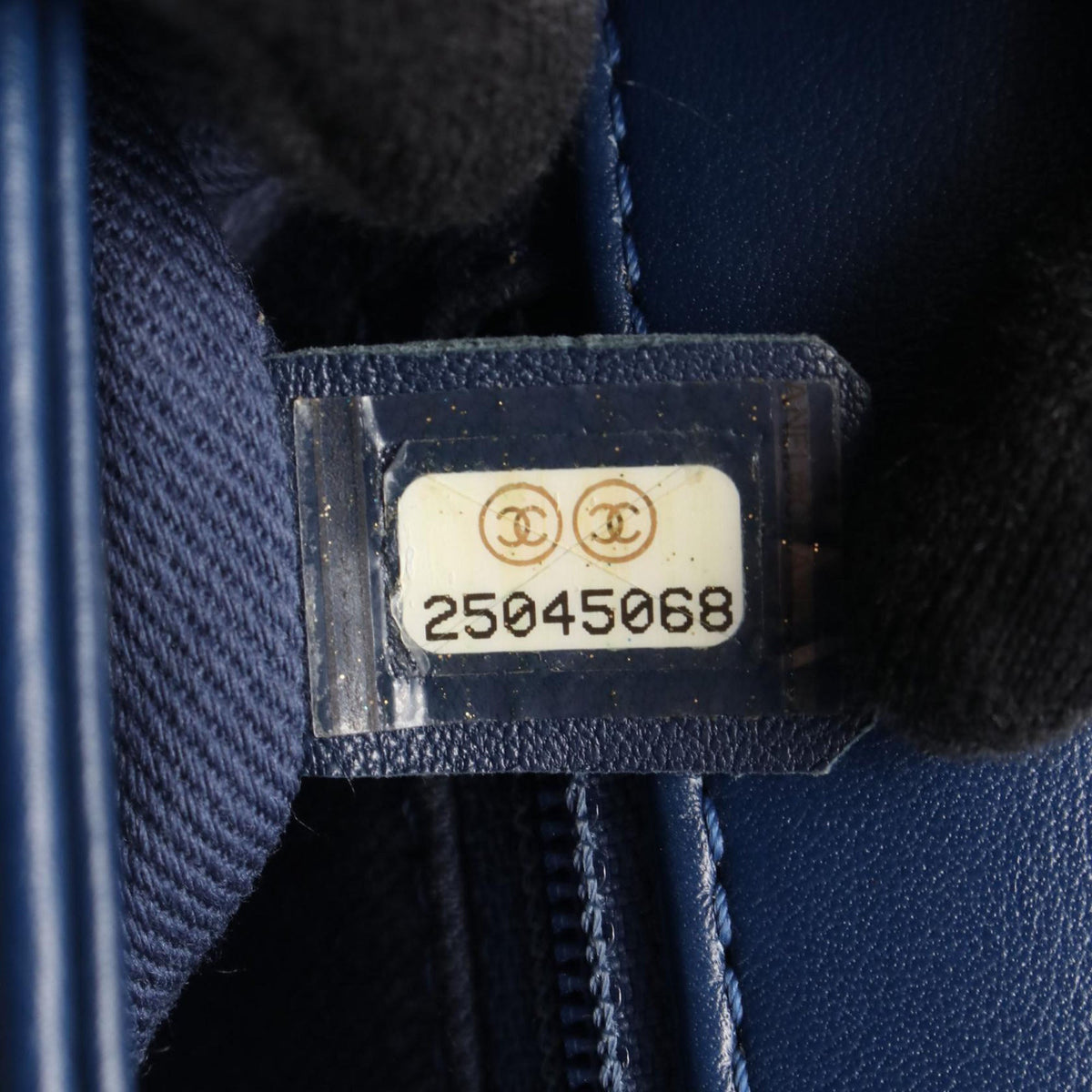 Chanel Mini Calfskin Coco Eyelets Round Flap — Blue