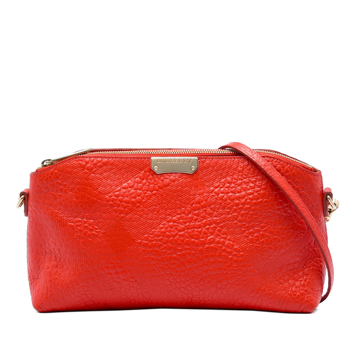 Burberry Small Grain Check Embossed Leather Chichester Crossbody