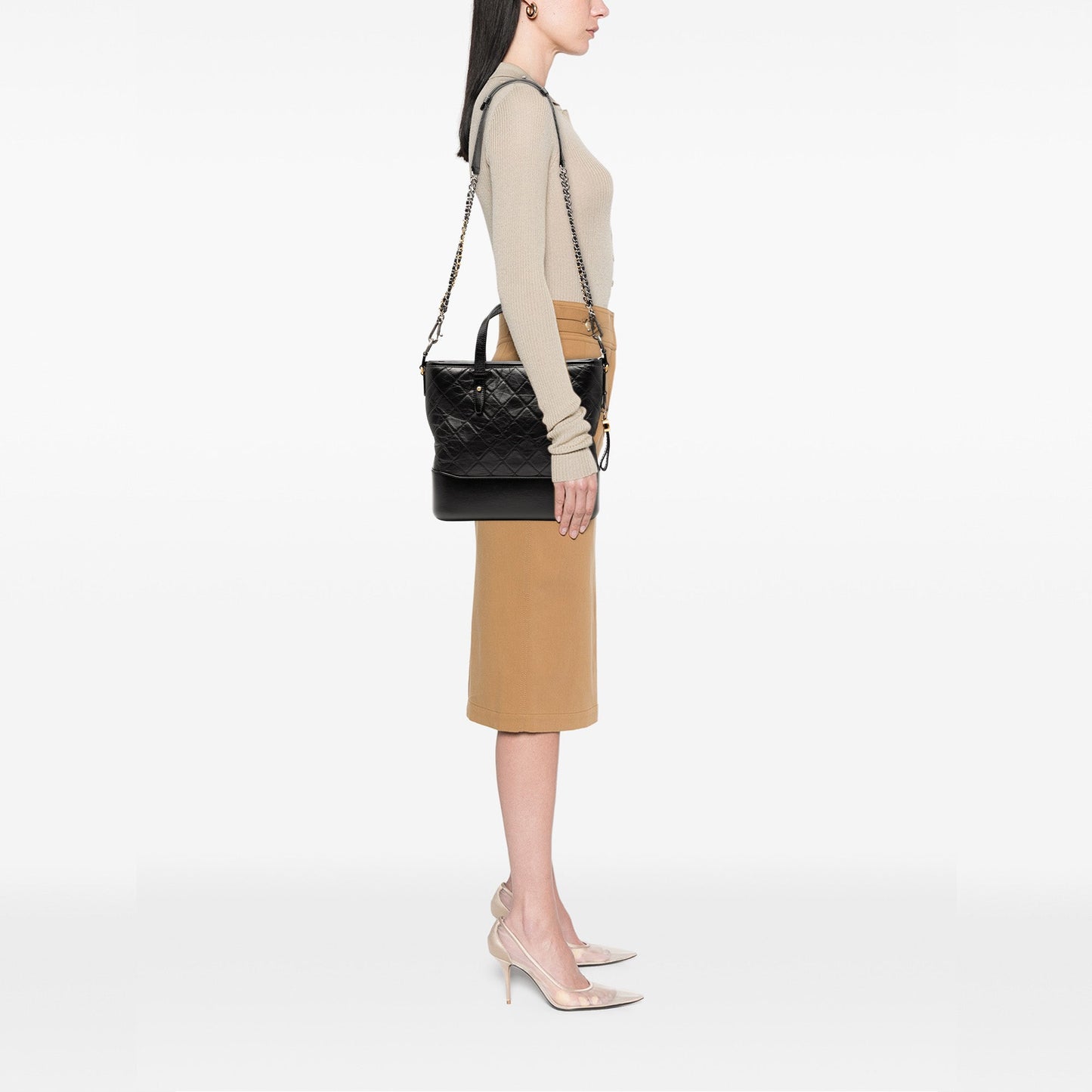 Chanel Medium Quilted Calfskin Gabrielle Shopping Satchel