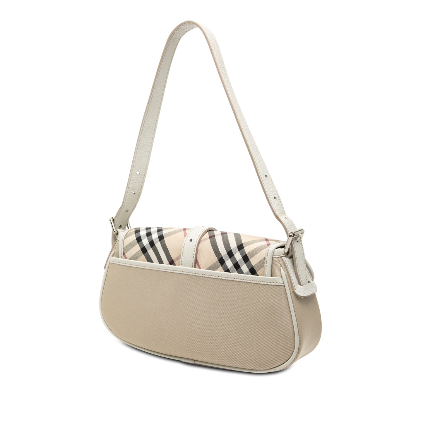 Burberry Nova Check Trimmed Canvas Shoulder Bag