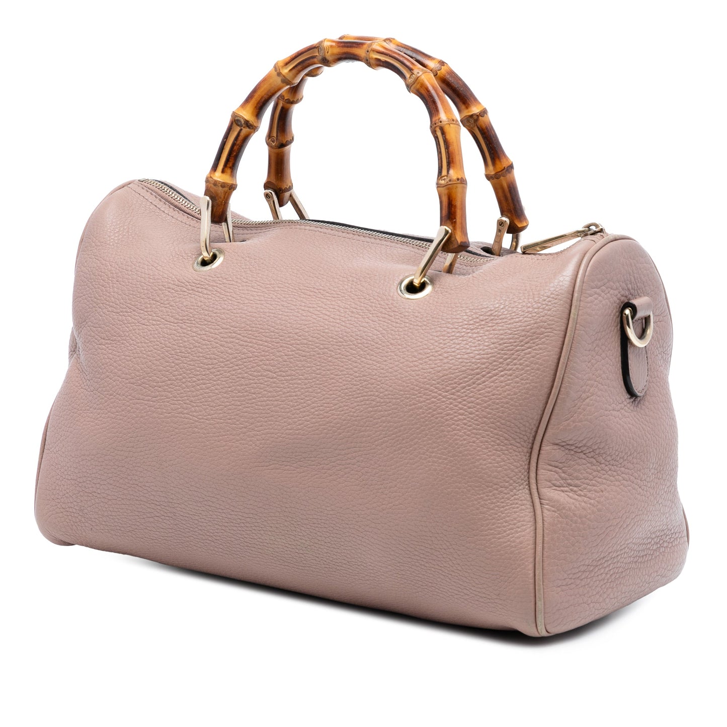 Gucci Medium Calfskin Bamboo Shopper Boston Bag