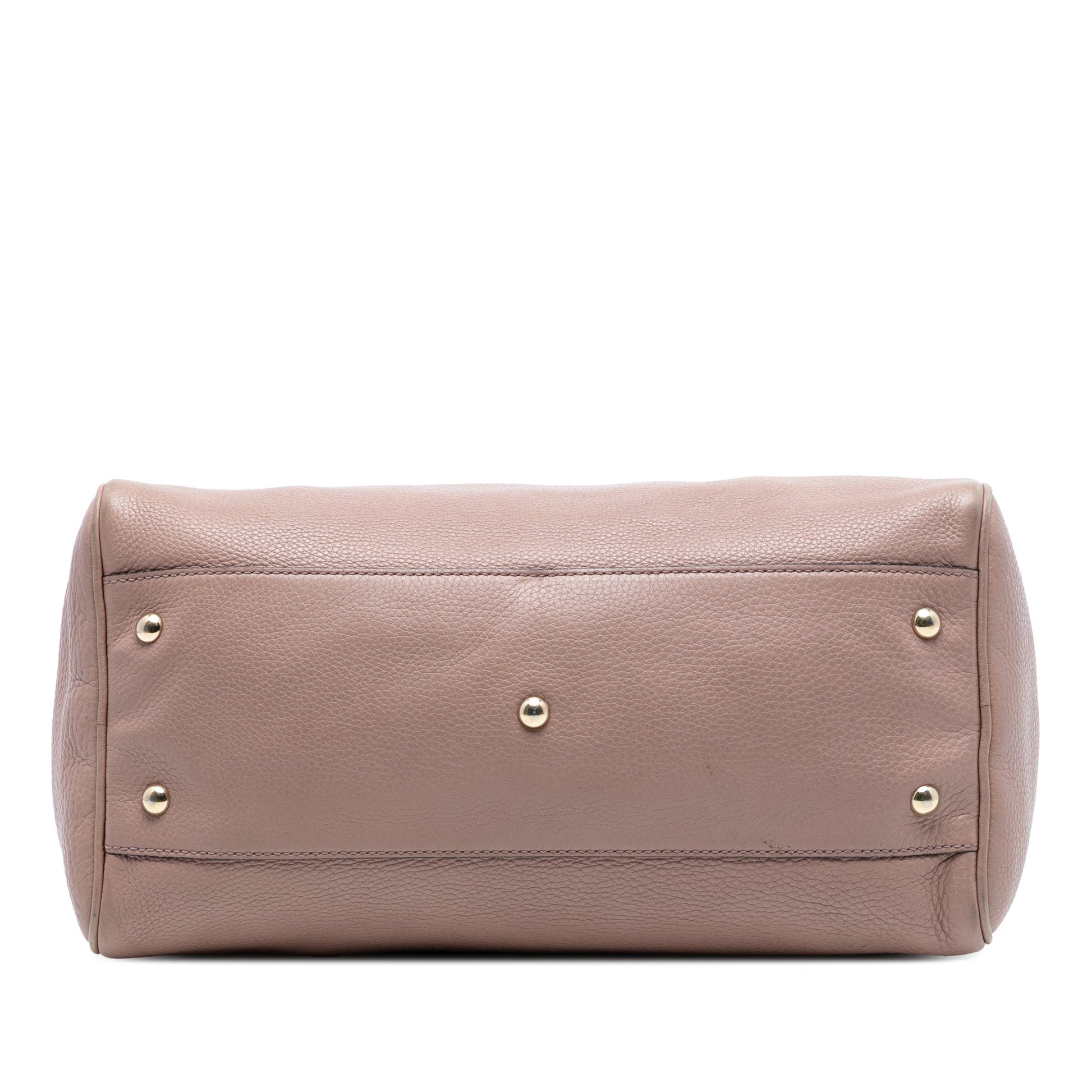 Gucci Medium Calfskin Bamboo Shopper Boston Bag