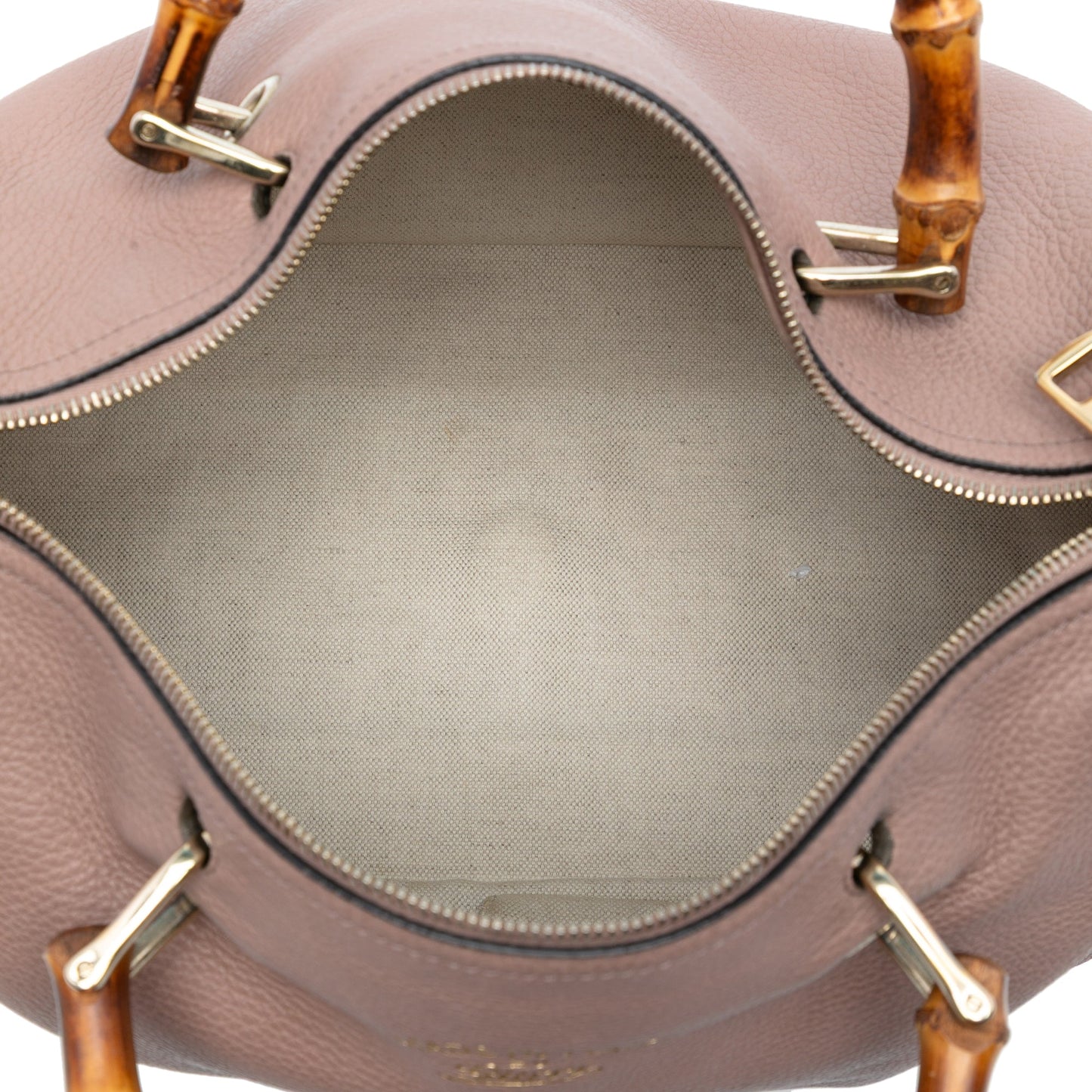 Gucci Medium Calfskin Bamboo Shopper Boston Bag