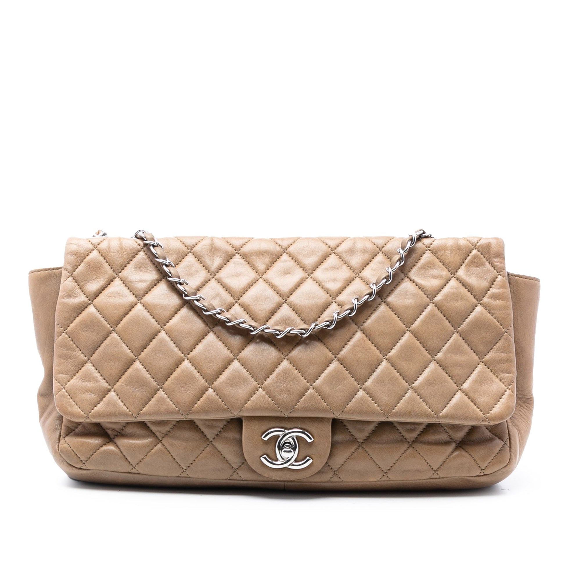 Chanel Jumbo Quilted Lambskin Coco Rain Flap