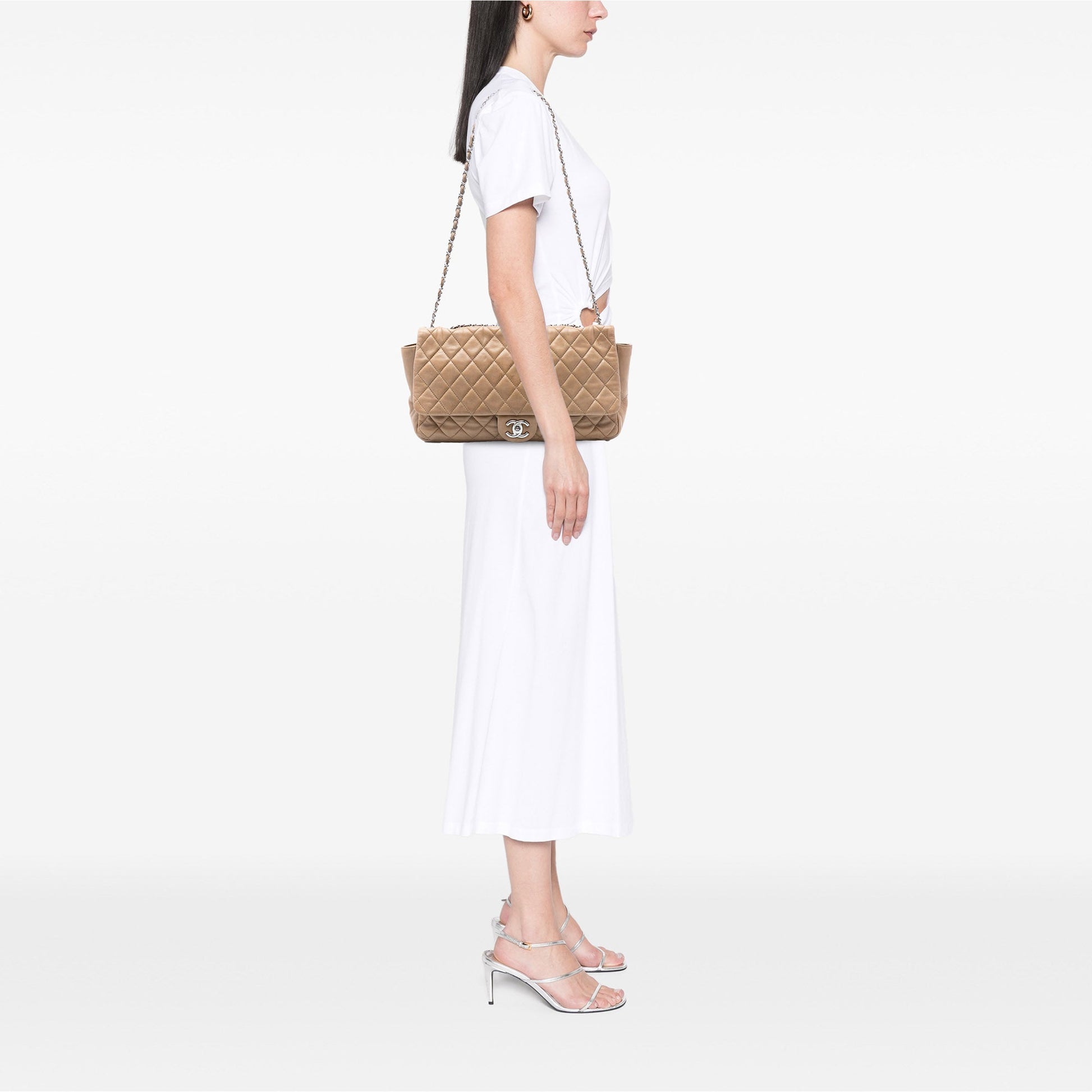 Chanel Jumbo Quilted Lambskin Coco Rain Flap