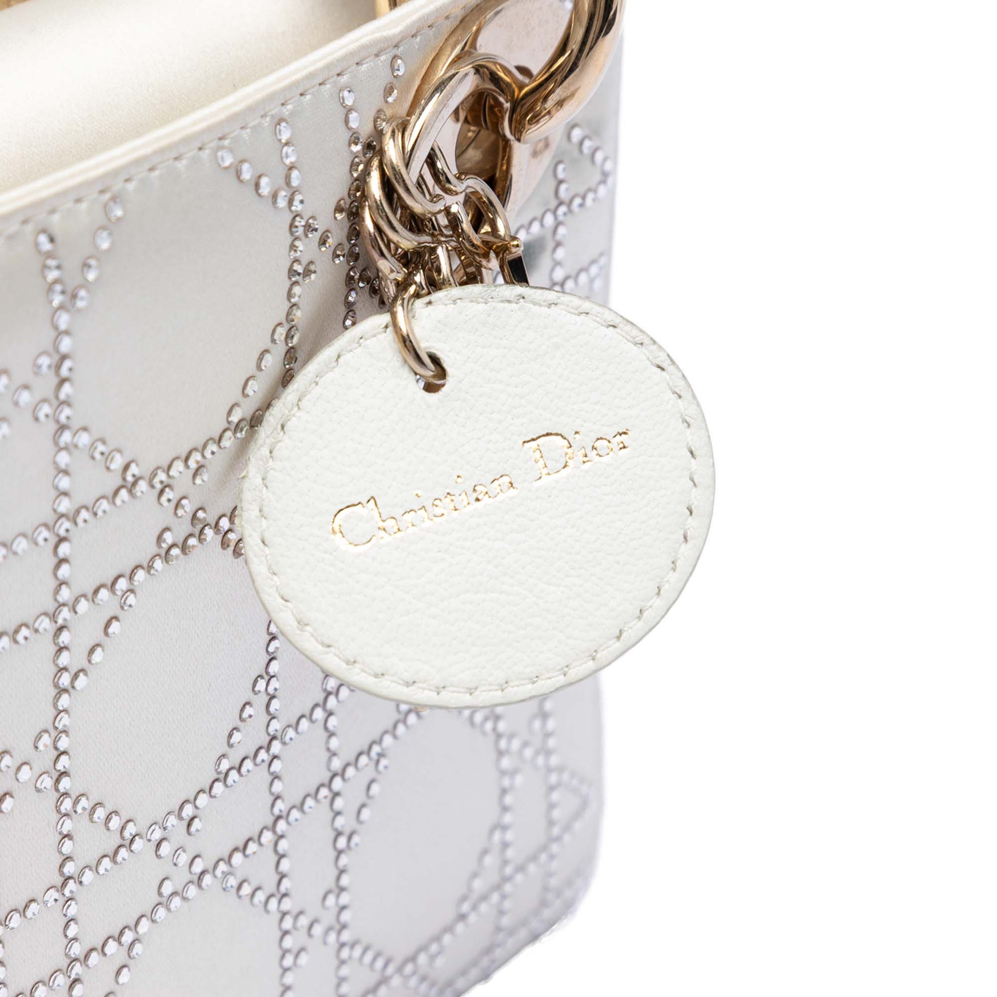 Dior Mini Satin Cannage Crystal Embellished Lady Dior