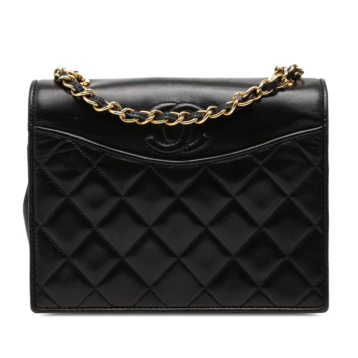 Chanel CC Quilted Lambskin Full Flap Crossbody