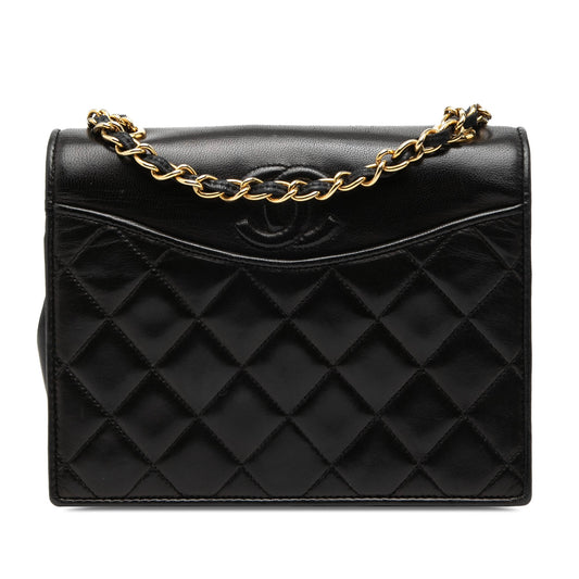 Chanel CC Quilted Lambskin Full Flap Crossbody