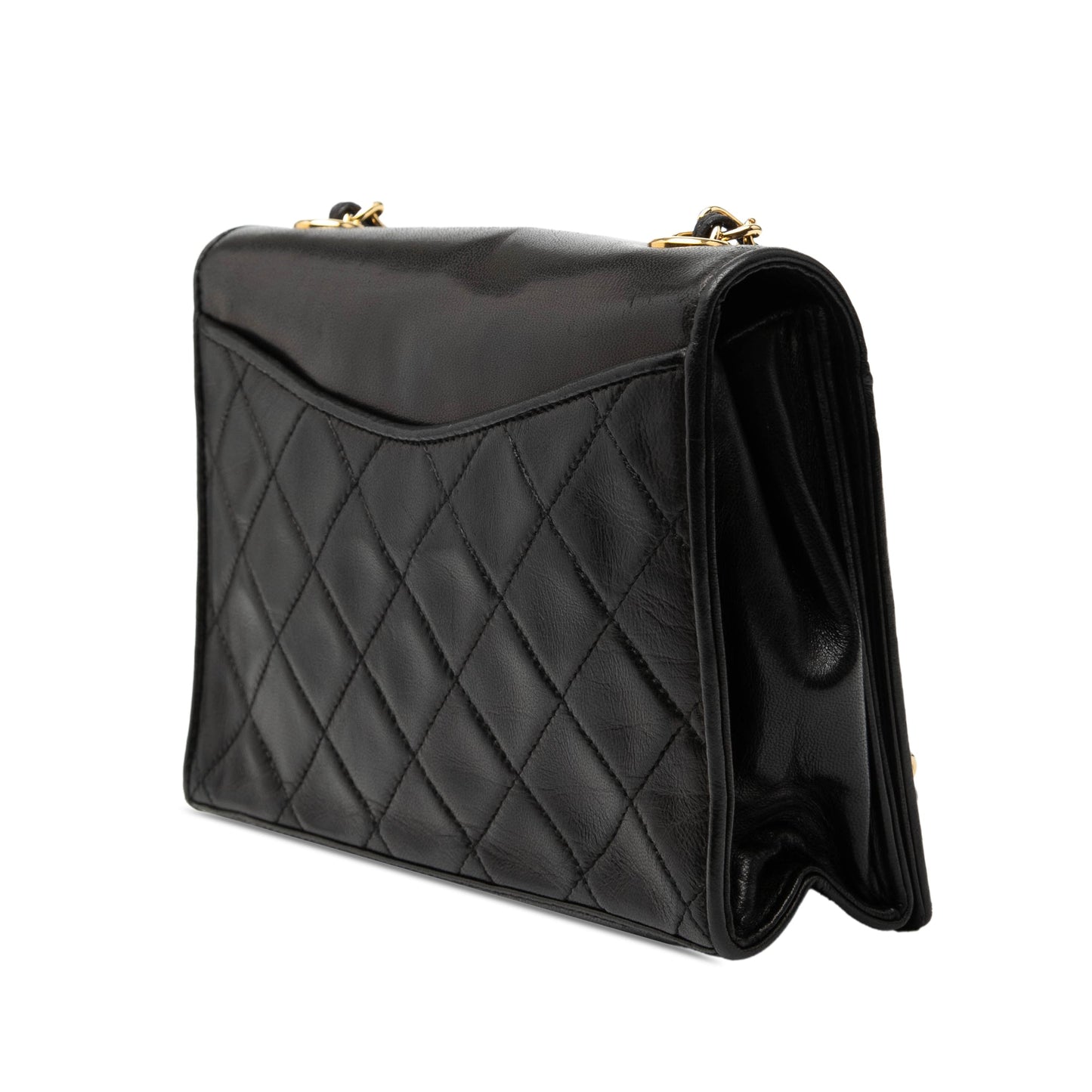 Chanel CC Quilted Lambskin Full Flap Crossbody
