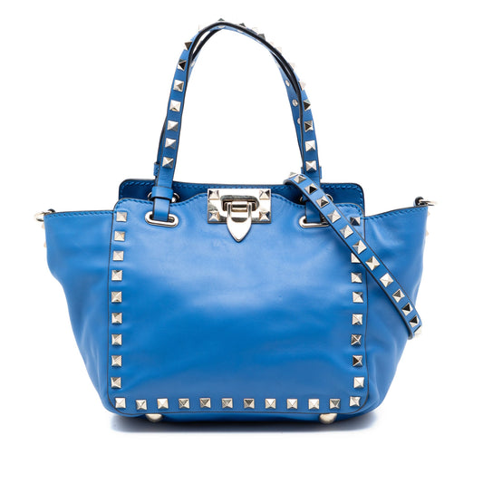 Valentino Mini Leather Rockstud Trapeze Satchel