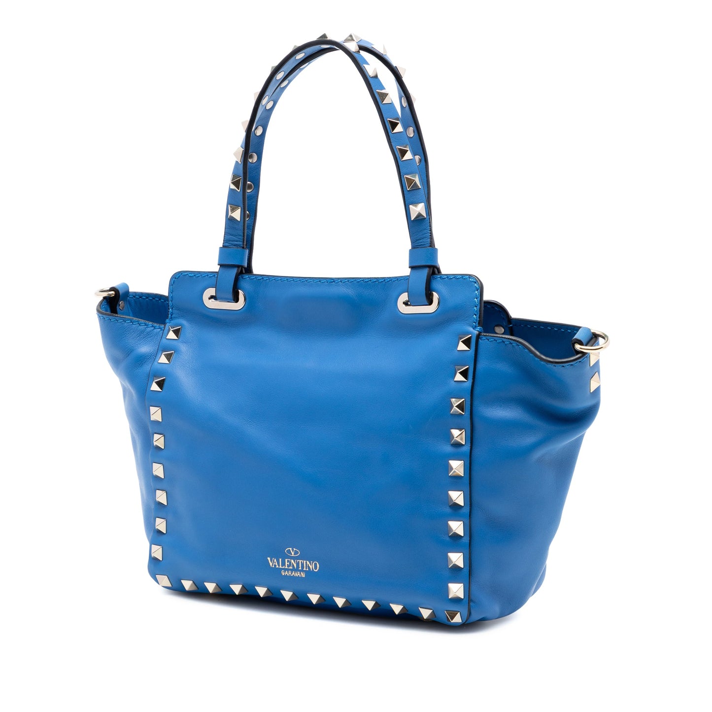 Valentino Mini Leather Rockstud Trapeze Satchel