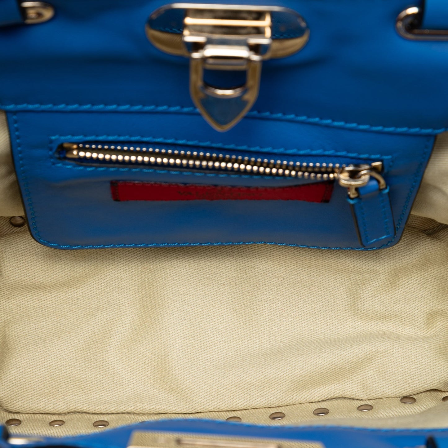 Valentino Mini Leather Rockstud Trapeze Satchel