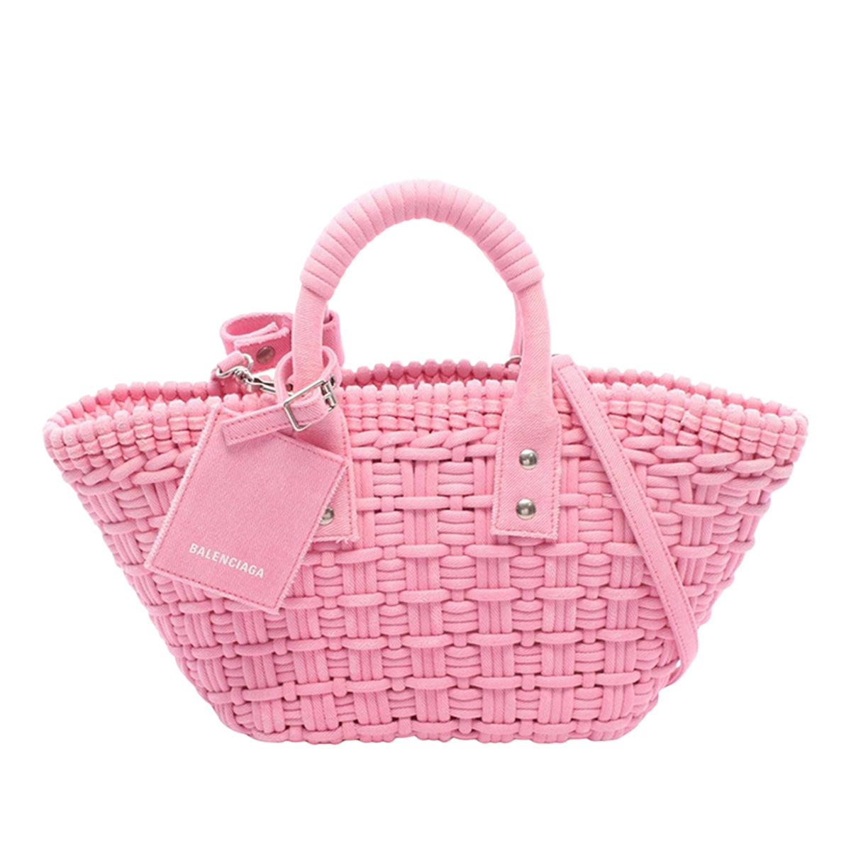 Balenciaga Faux Leather Bistro Panier XS — Pink