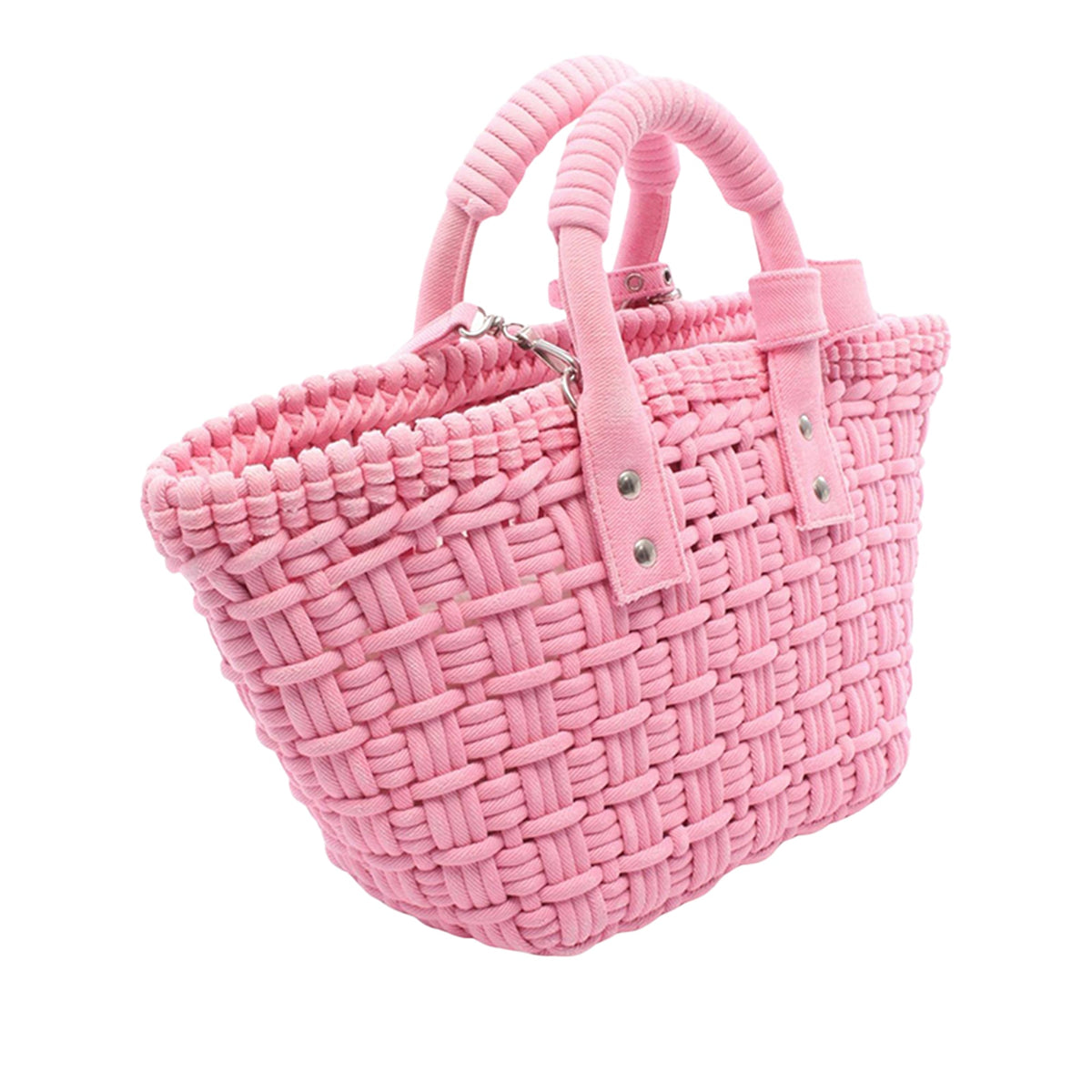 Balenciaga Faux Leather Bistro Panier XS — Pink