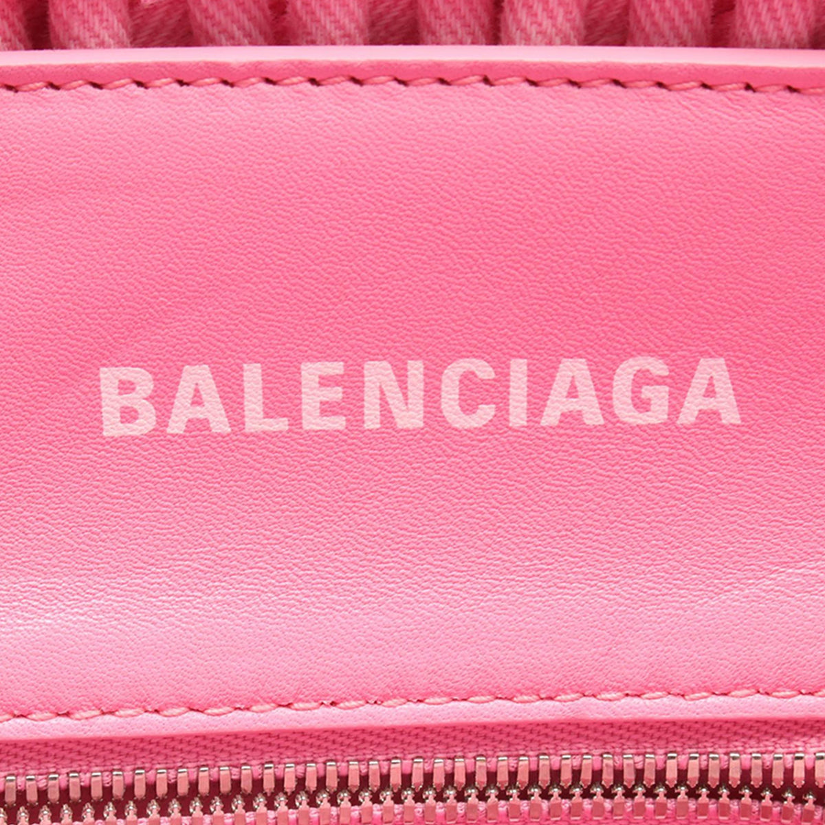 Balenciaga Faux Leather Bistro Panier XS — Pink