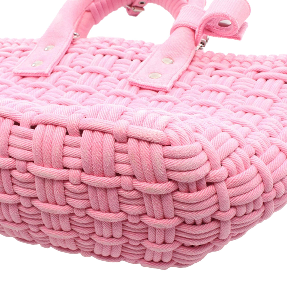 Balenciaga Faux Leather Bistro Panier XS — Pink