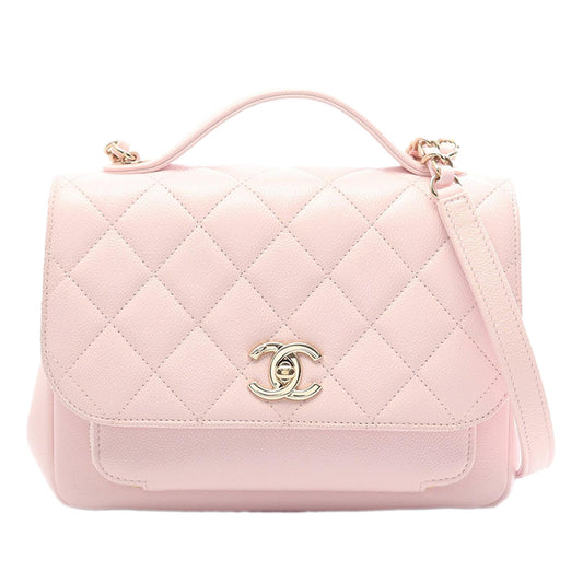 Chanel Mini Quilted Caviar Top Handle Flap — Pink