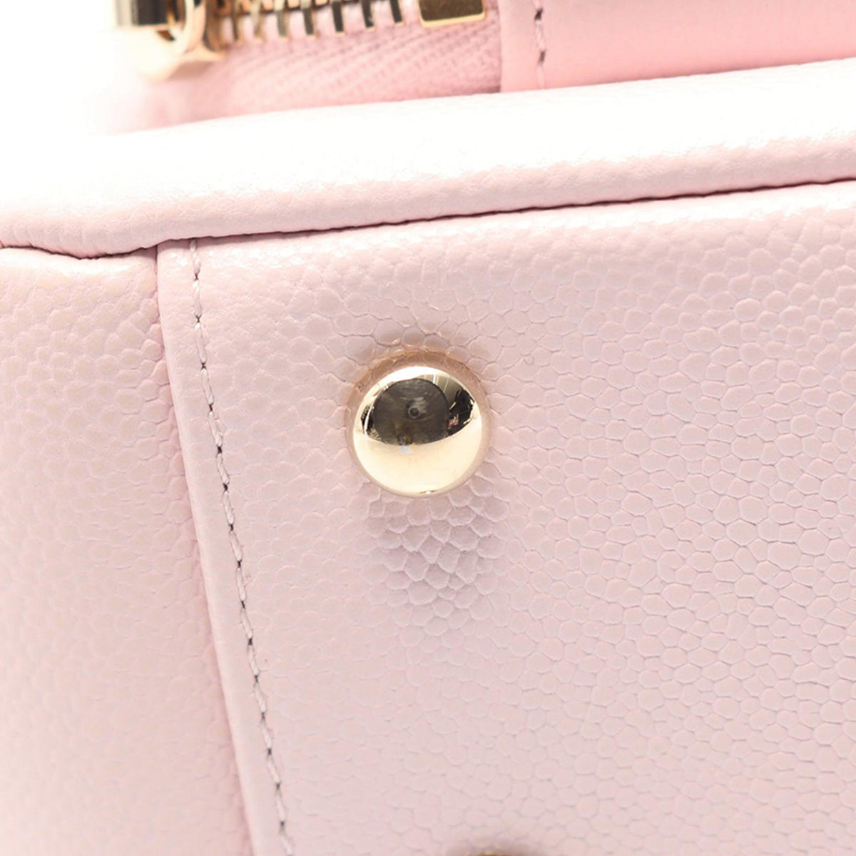 Chanel Mini Quilted Caviar Top Handle Flap — Pink