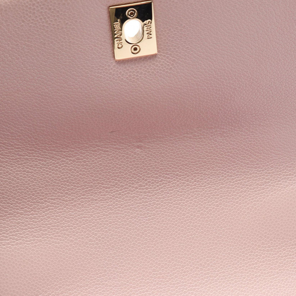Chanel Mini Quilted Caviar Top Handle Flap — Pink