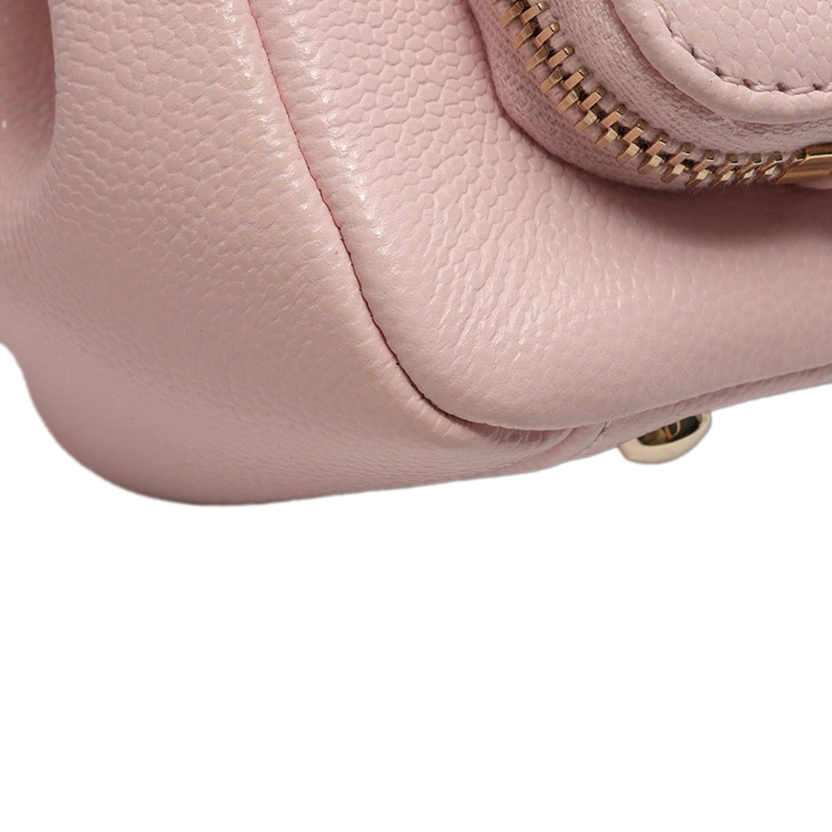 Chanel Mini Quilted Caviar Top Handle Flap — Pink