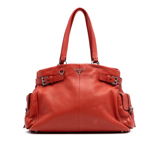 Prada Vitello Daino Side Pocket Tote