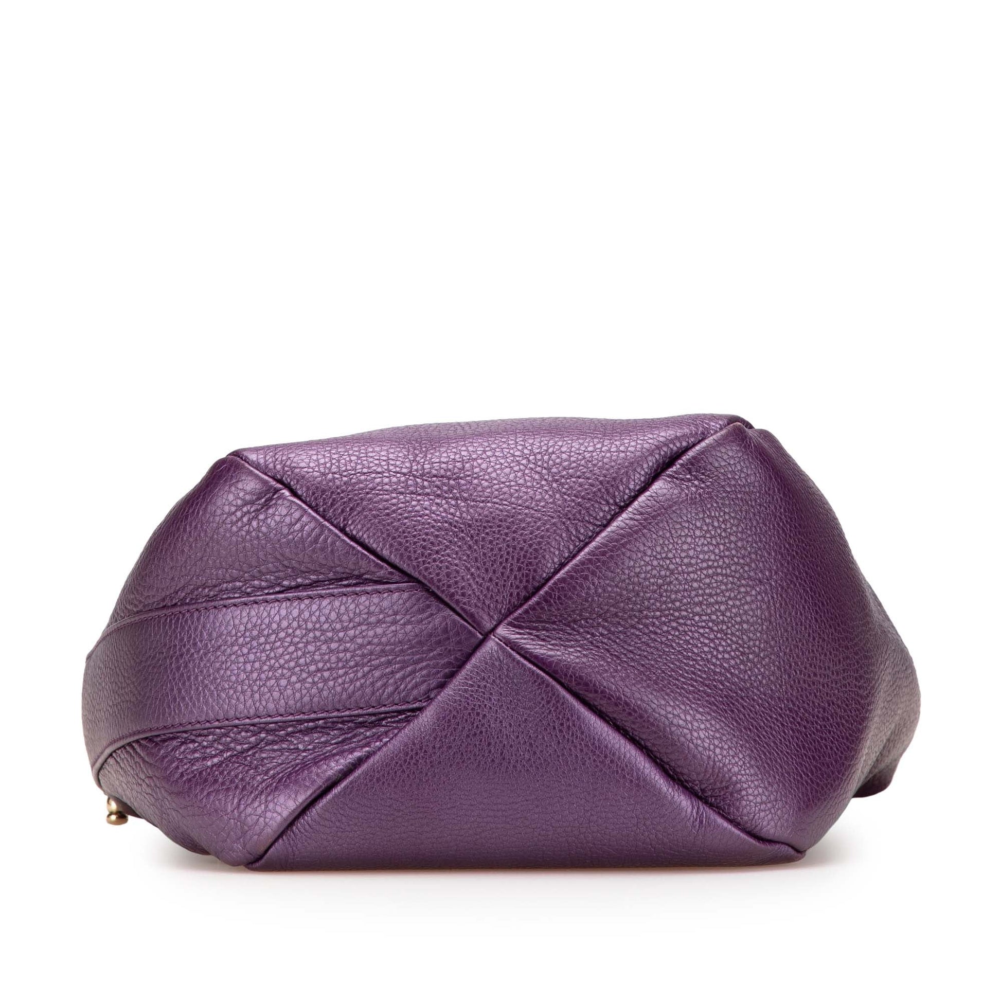 Gucci Metallic Leather Greenwich Hobo
