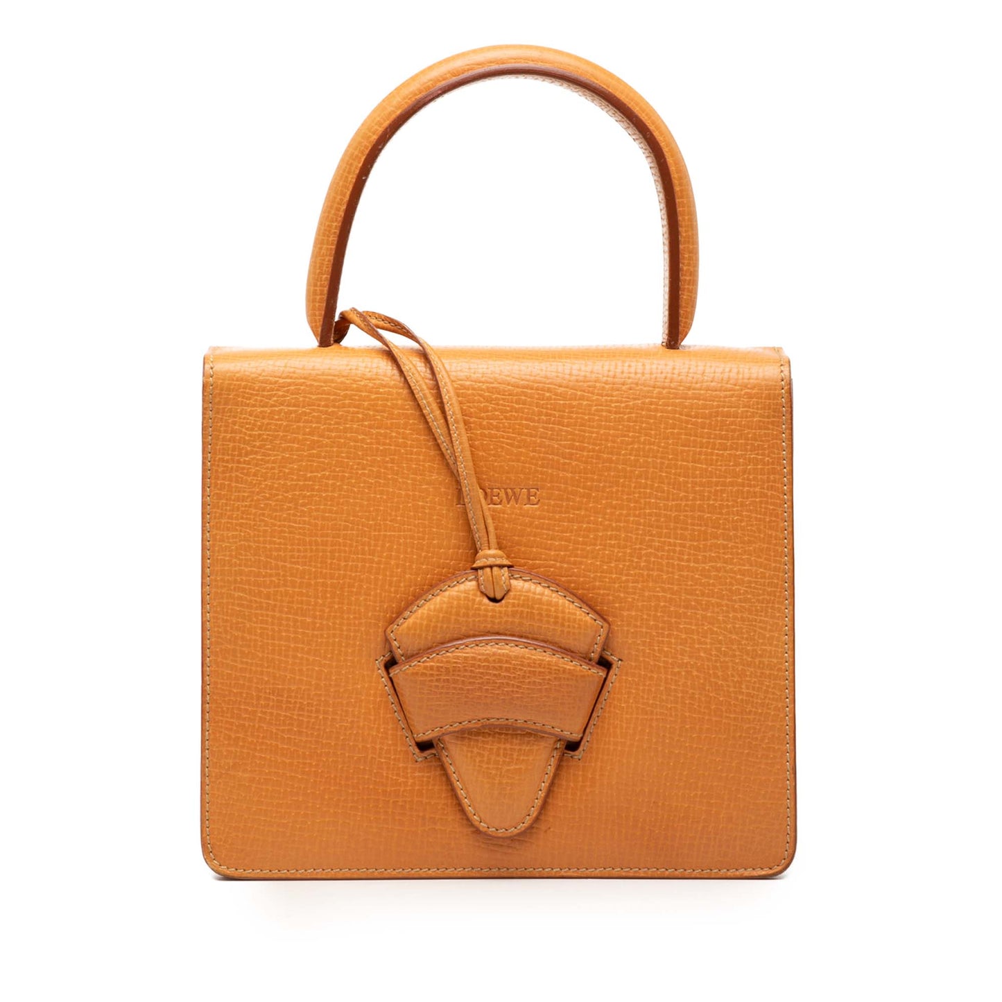 LOEWE Textured Leather Barcelona Top Handle Bag