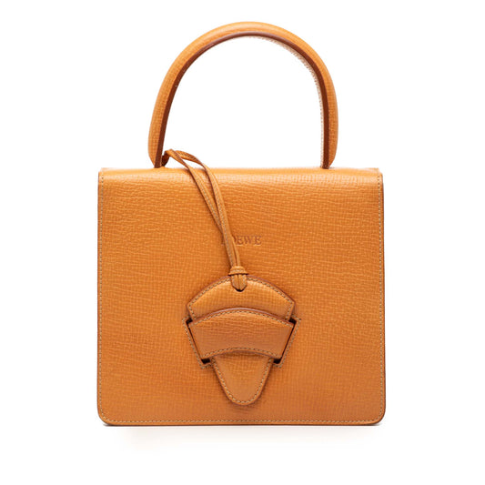 LOEWE Textured Leather Barcelona Top Handle Bag