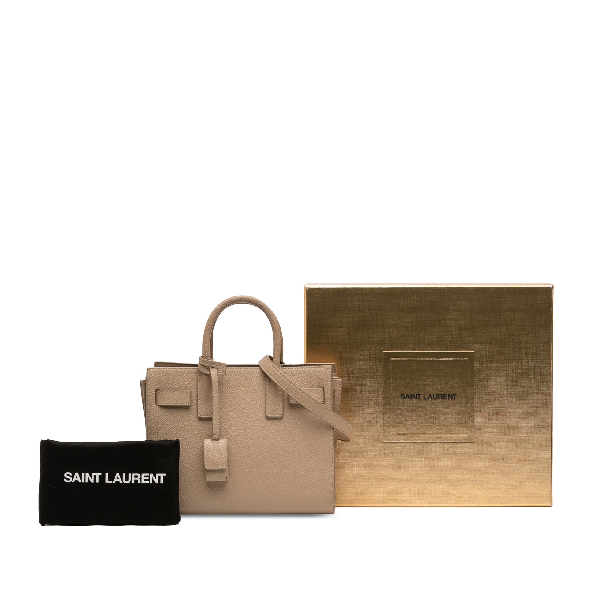 Saint Laurent Nano Grained Calfskin Sac de Jour Satchel