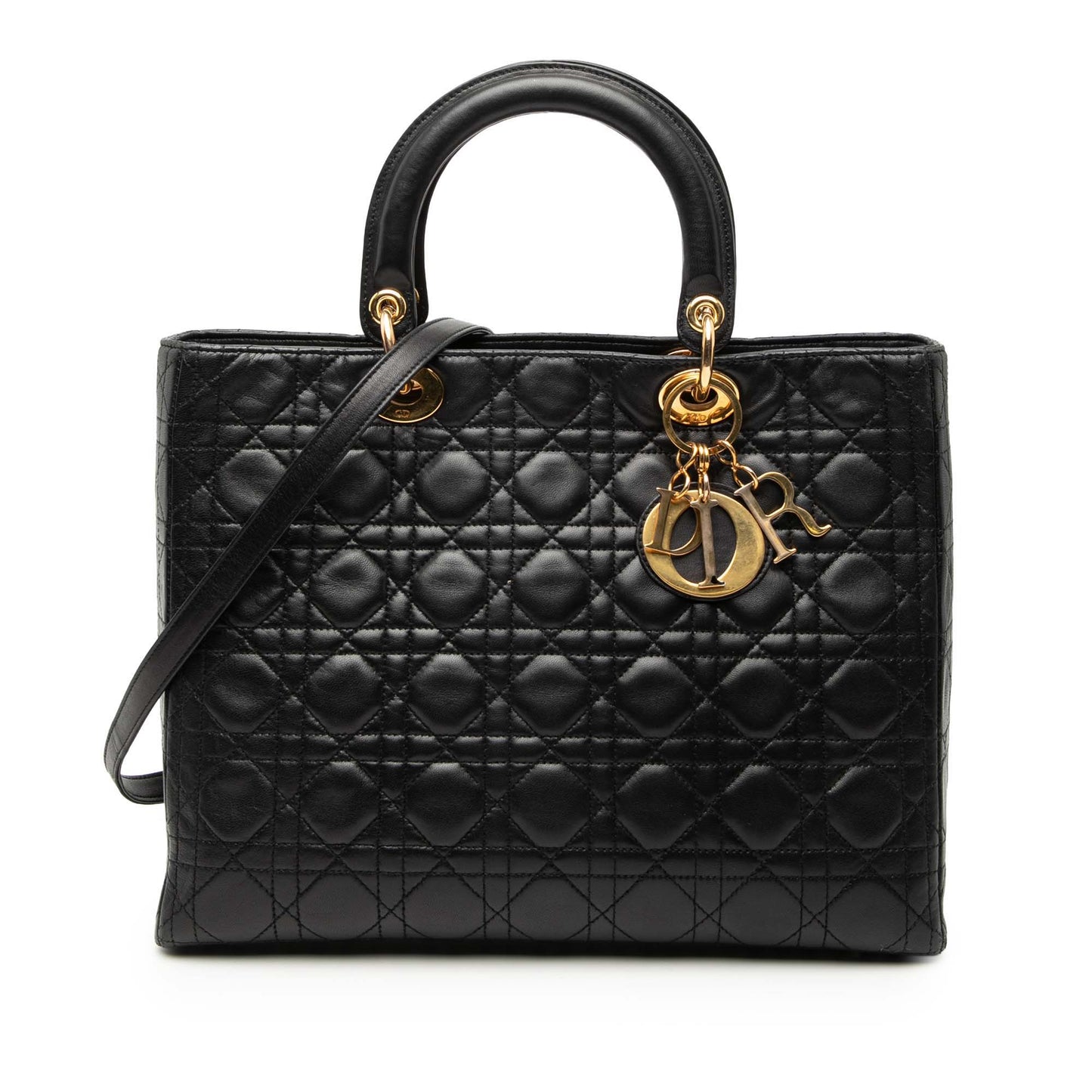 Dior Large Lambskin Cannage Lady Dior