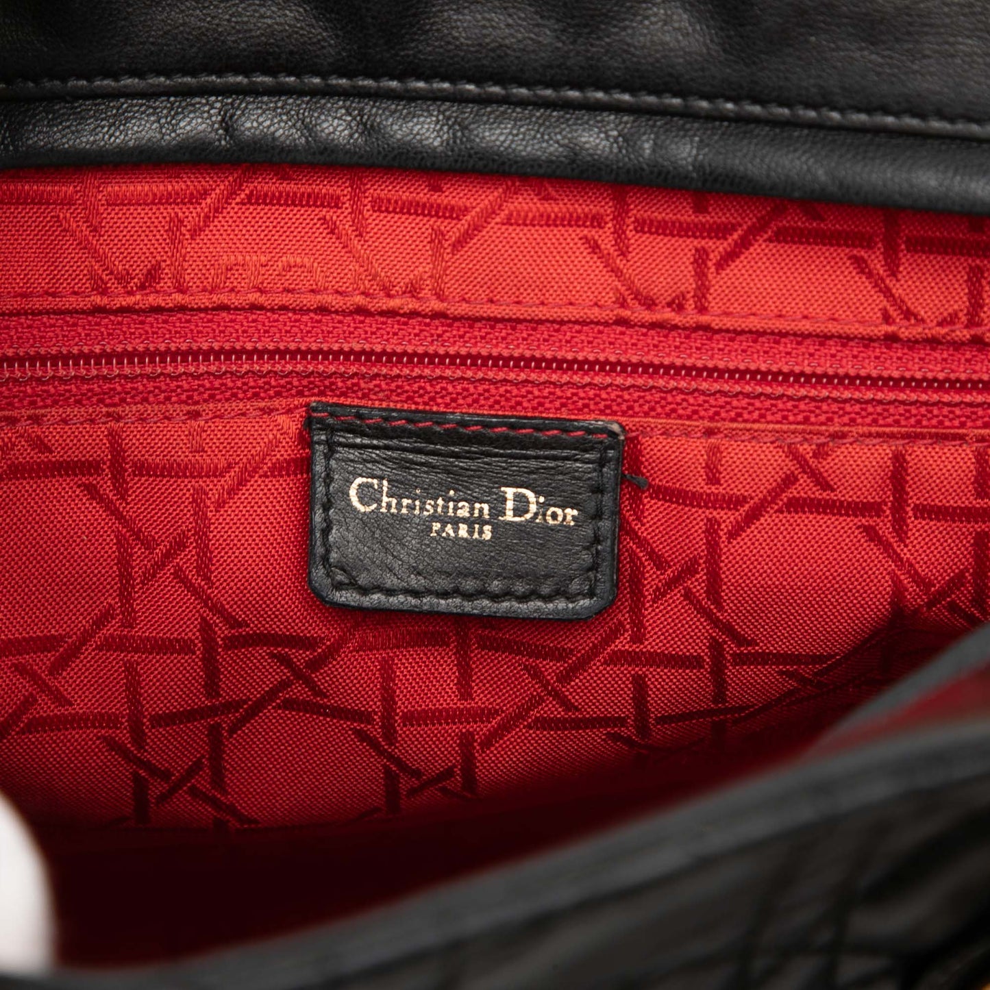 Dior Large Lambskin Cannage Lady Dior