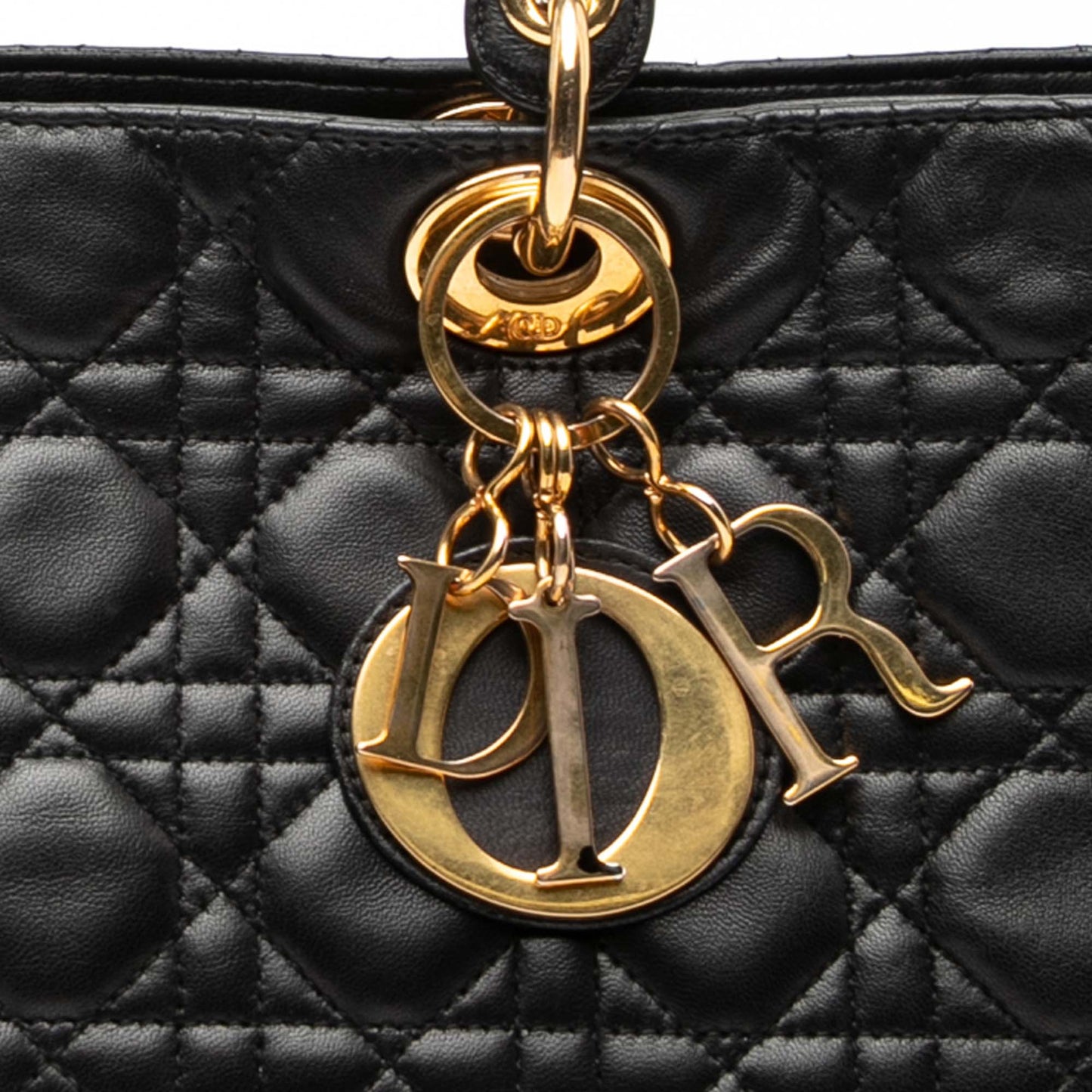 Dior Large Lambskin Cannage Lady Dior