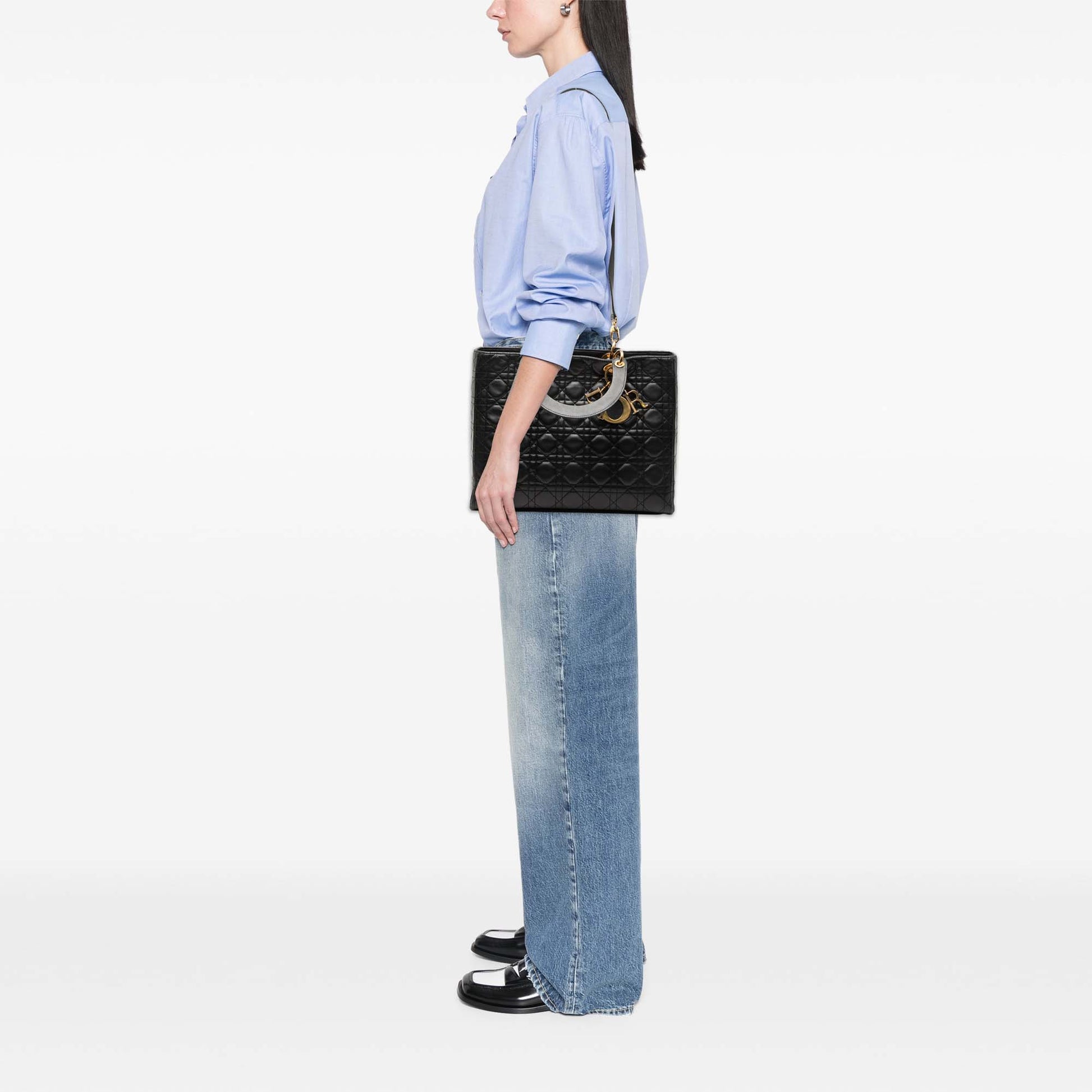 Dior Large Lambskin Cannage Lady Dior
