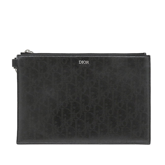 Dior Oblique Perforated Calfskin Galaxy Wristlet Clutch