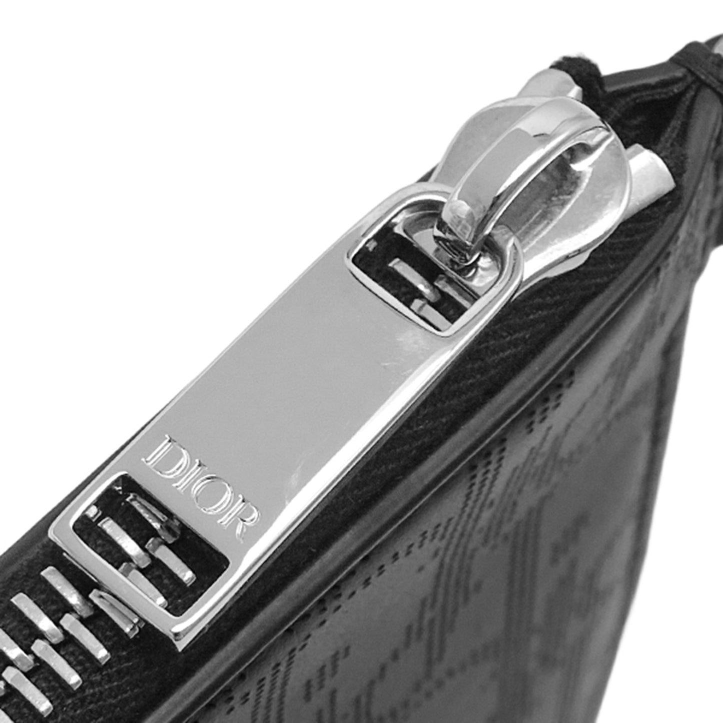 Dior Oblique Perforated Calfskin Galaxy Wristlet Clutch