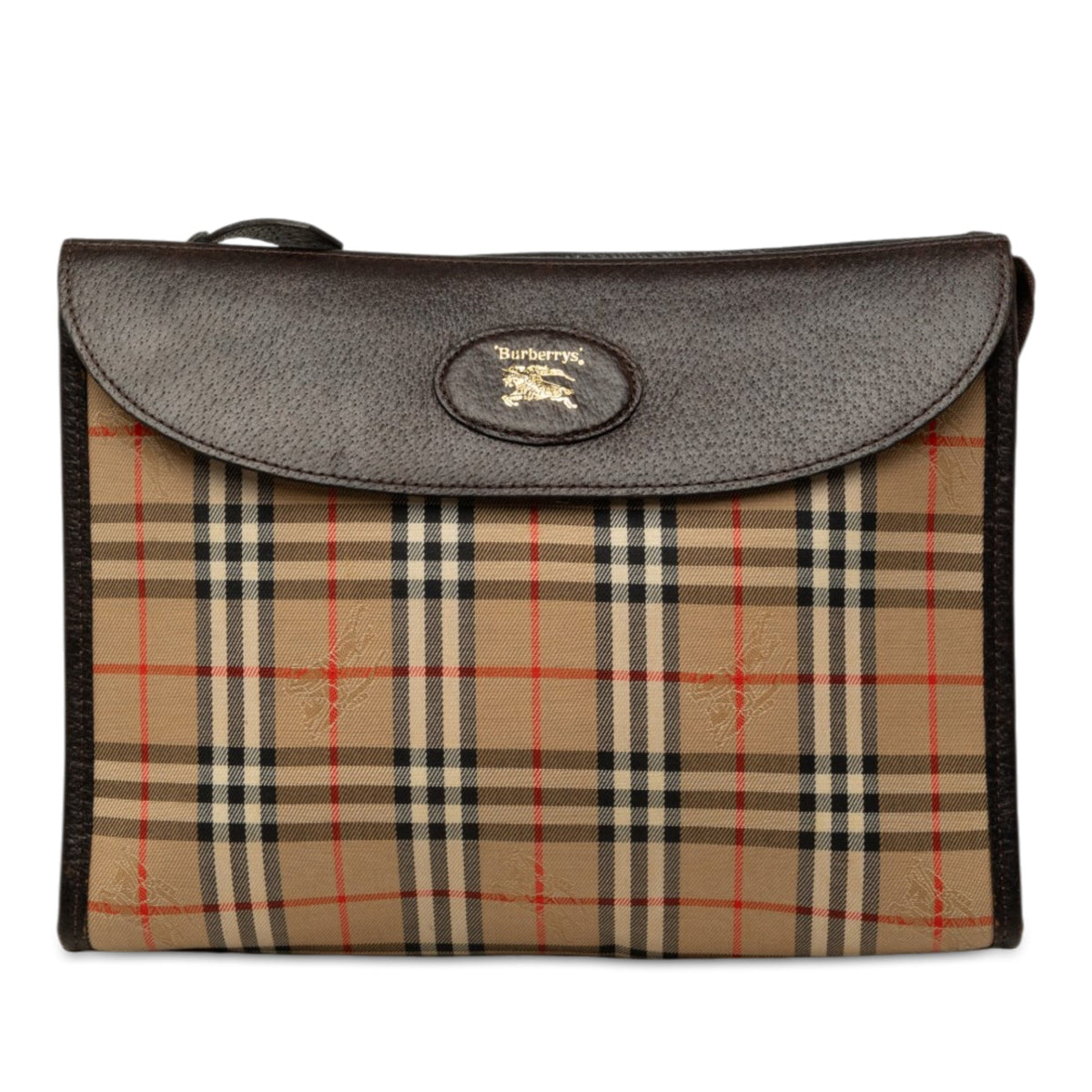 Burberry Haymarket Check Canvas Clutch