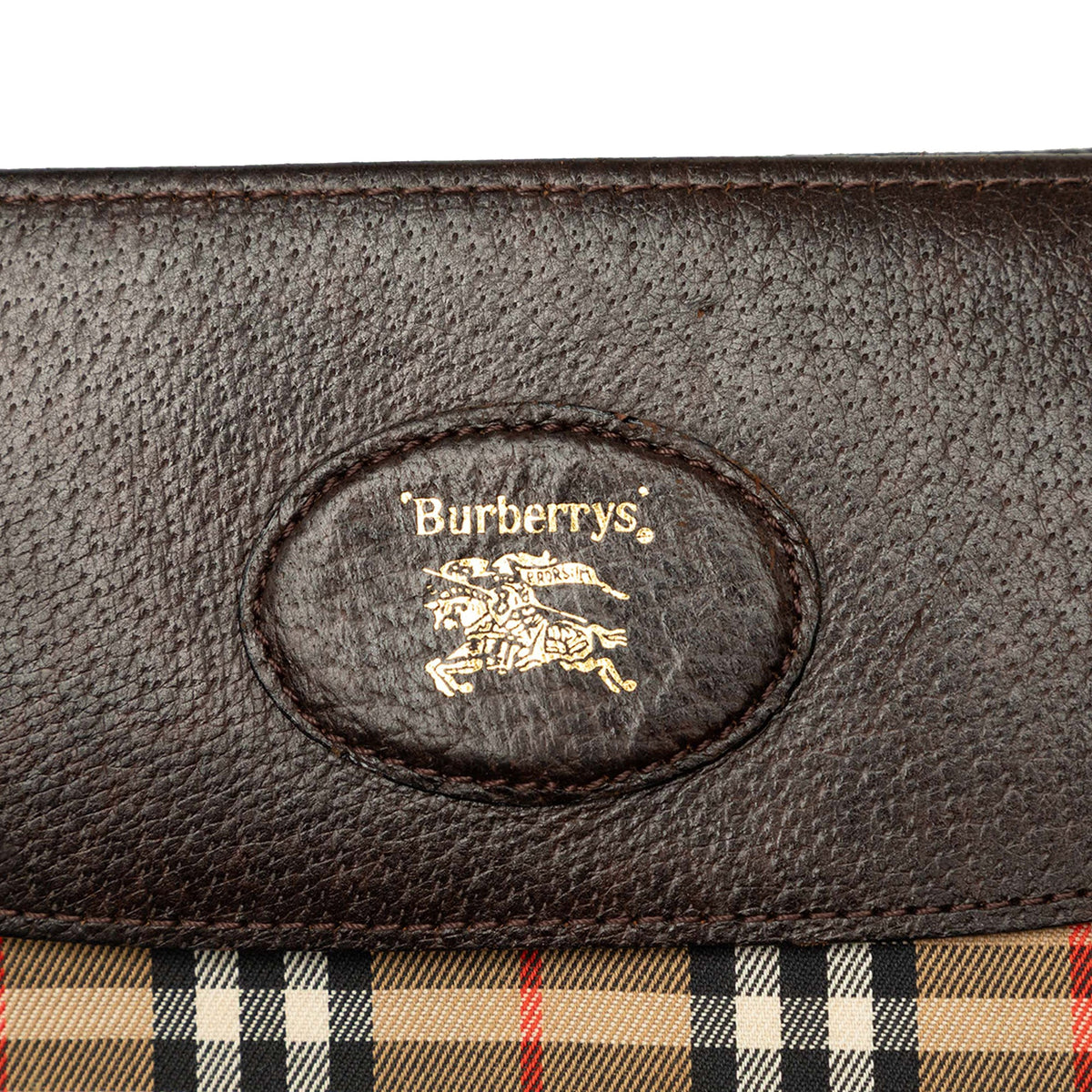 Burberry Haymarket Check Canvas Clutch