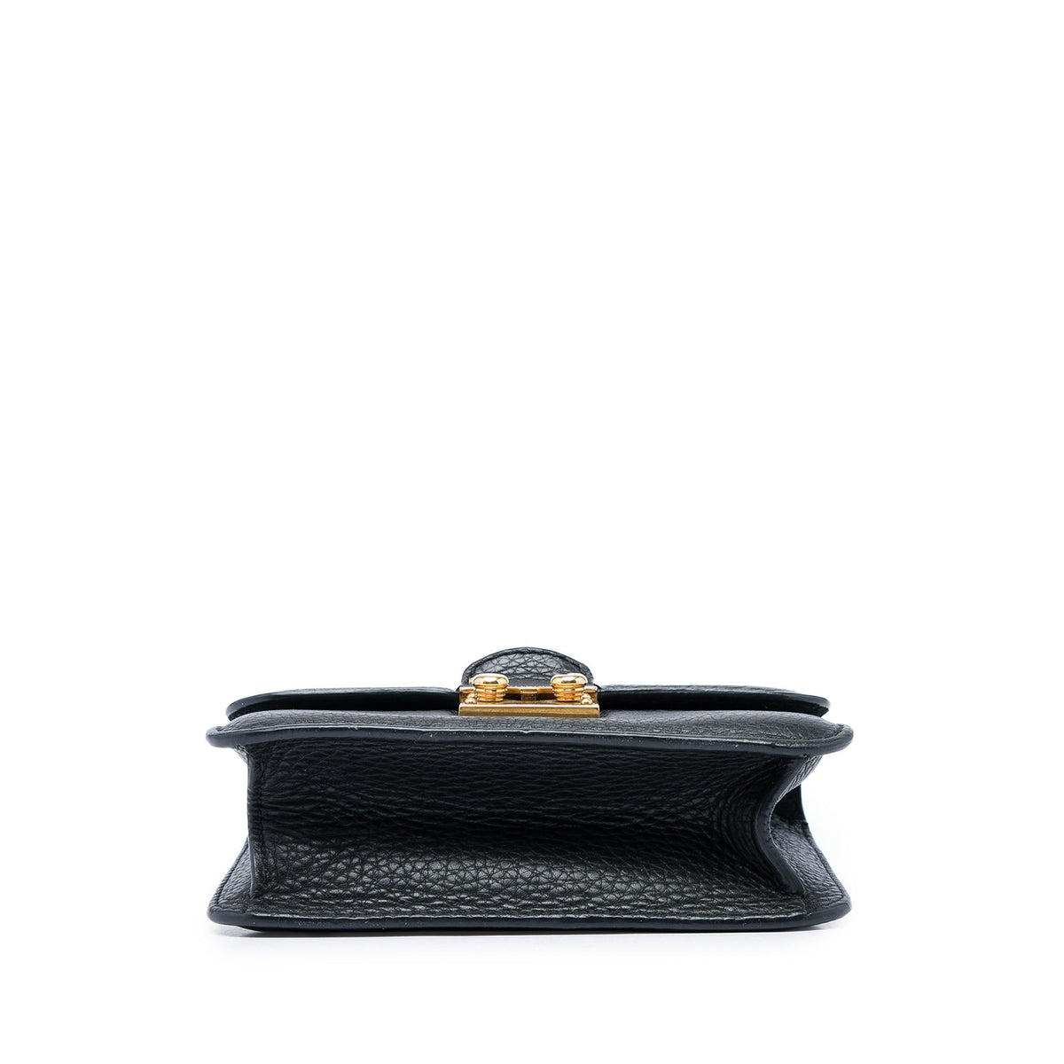 Valentino Mini Leather Rockstud Rolling Glam Lock Crossbody — Black