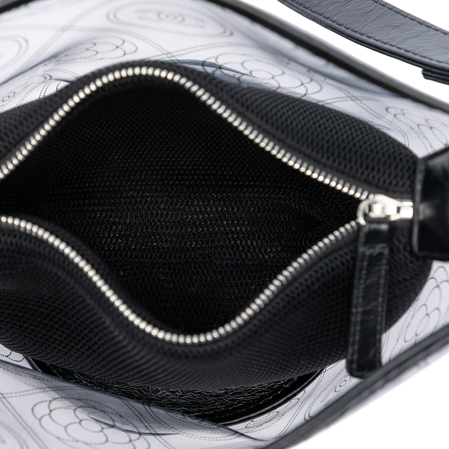 Chanel Small PVC and Crumpled Calfskin Camellia Coco Bucket Bag