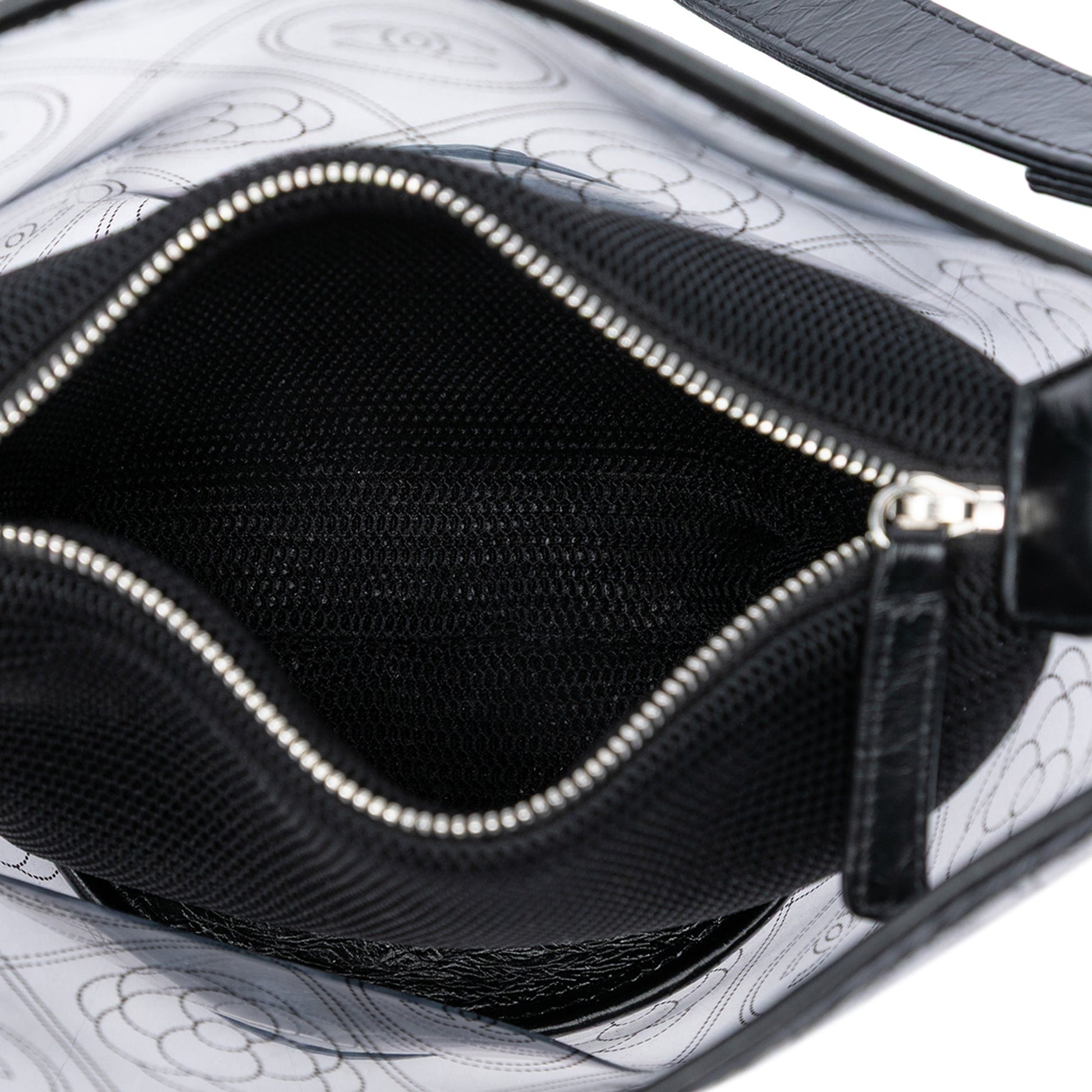 Chanel Small PVC and Crumpled Calfskin Camellia Coco Bucket Bag